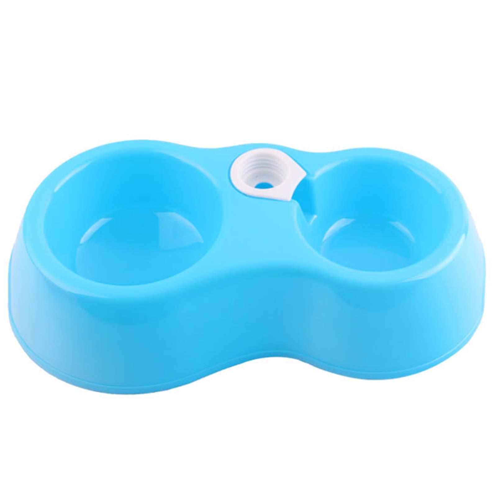 Adonpshy Cat & Dog Drinking Fountain with Dual Bowl - Automatic Pet Water Dispenser for Fresh Hydration - Perfect for Home, Office, or Travel Use (Blue)