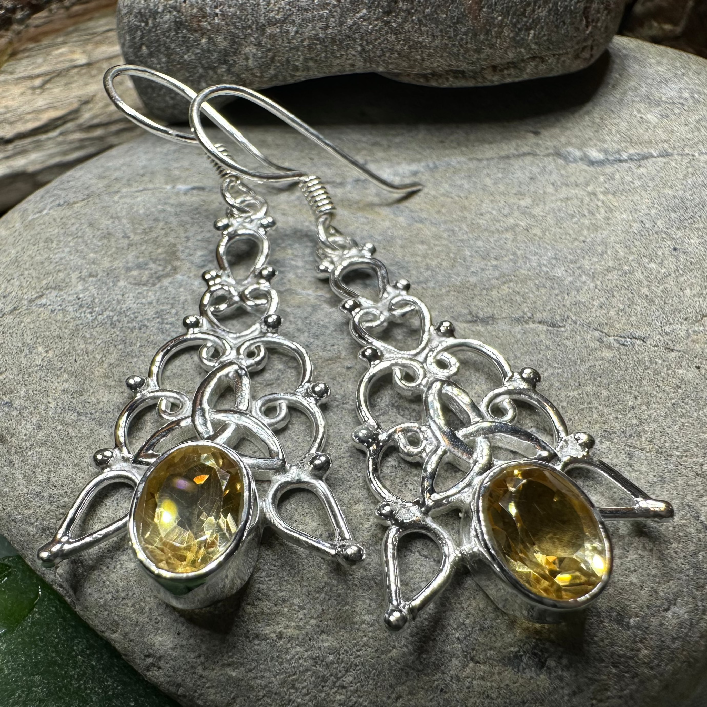 Angeni Trinity Knot Earrings - Sterling Silver Celtic Jewelry for Women, Elegant Irish Knot Stud Earrings for Daily Wear & Special Occasions