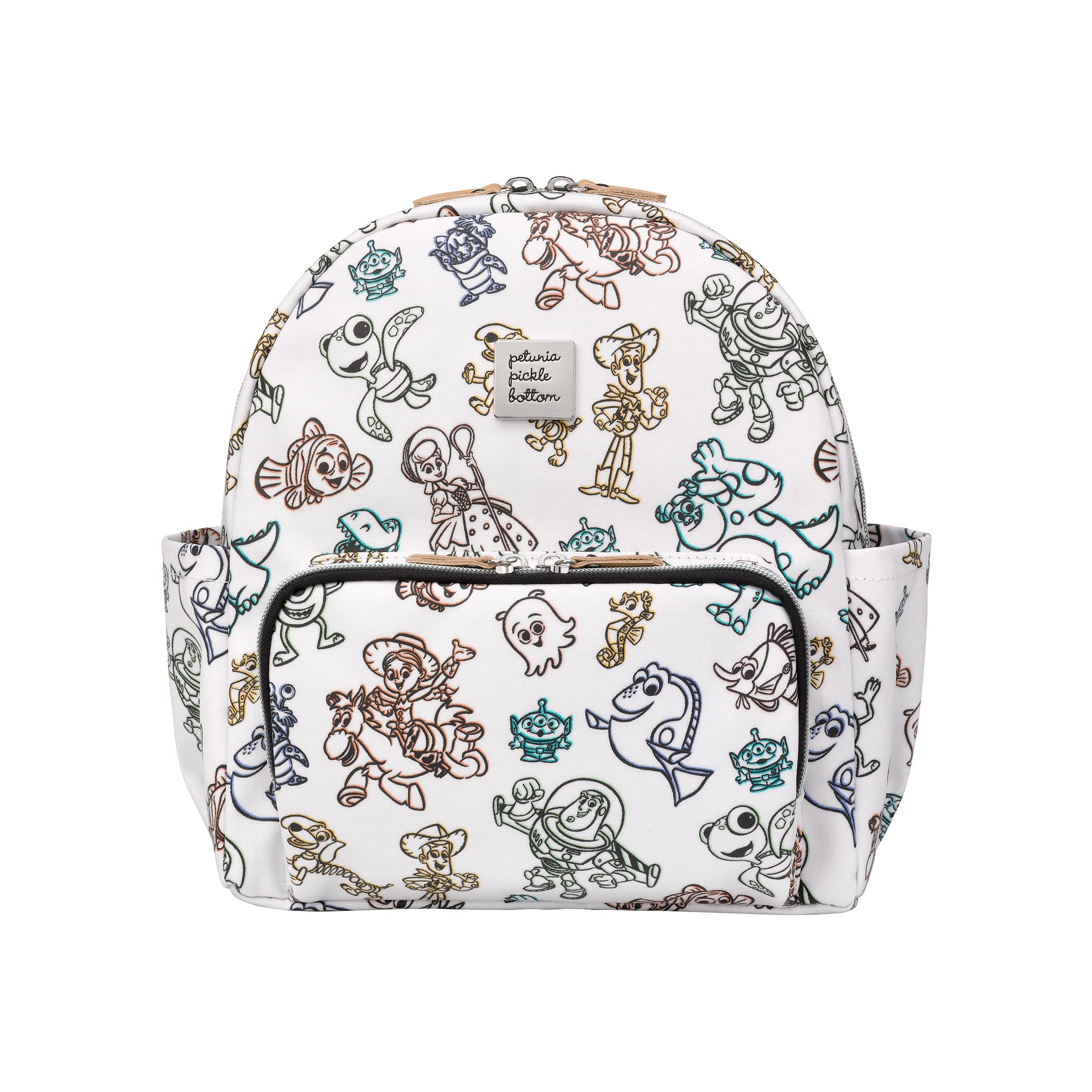 Petunia Pickle Bottom Mini Backpack Diaper Bag - Stylish & Spacious Baby Backpack for Moms & Dads - Comfortable Travel Organizer with Multiple Pockets - Perfect for Daycare, Shopping & Family Outings - Disney & Pixar Playday Collection