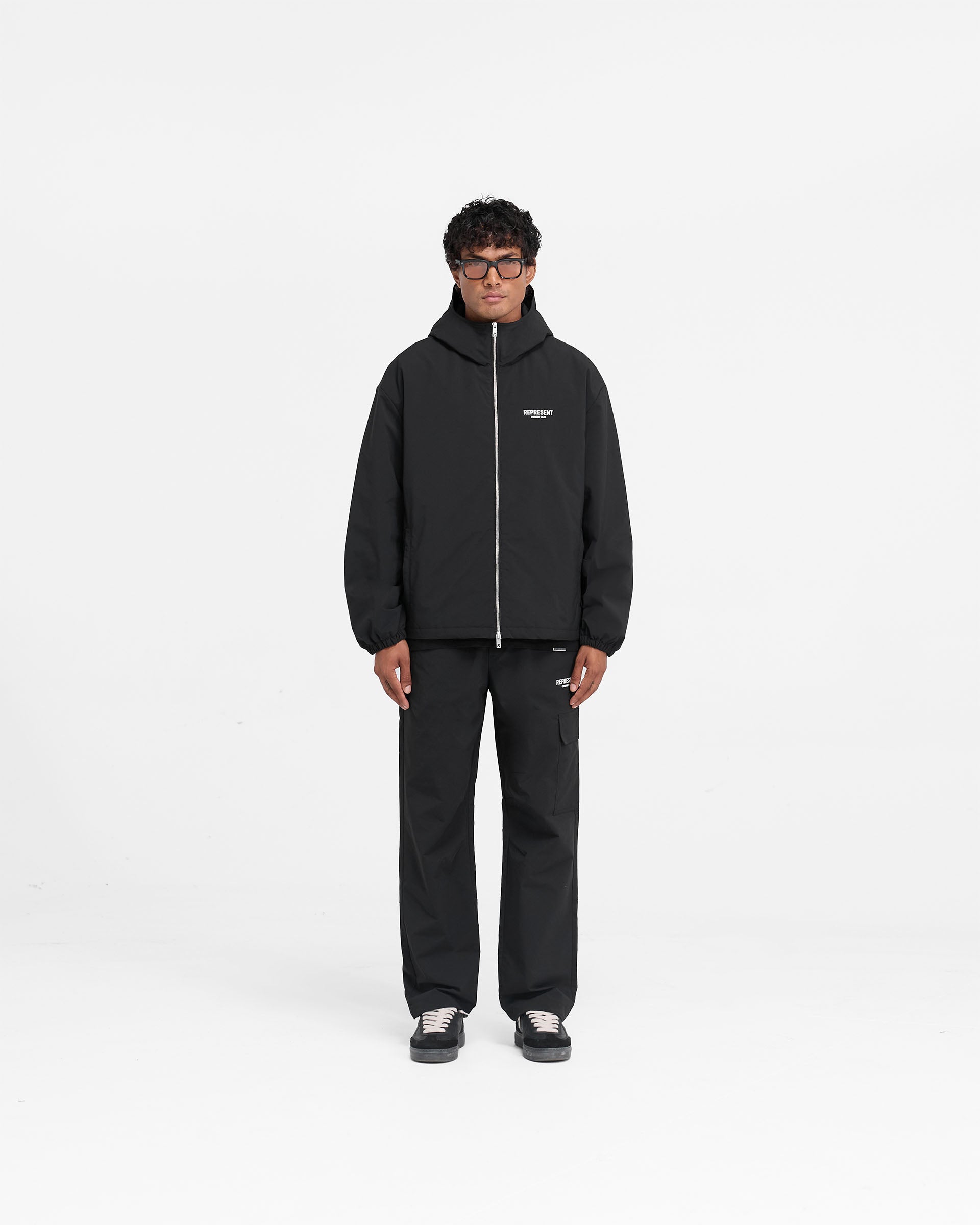 Represent Owners Club Hooded Coach Jacket - Black | Streetwear Fashion for Men | Perfect for Casual Outfits & Urban Style