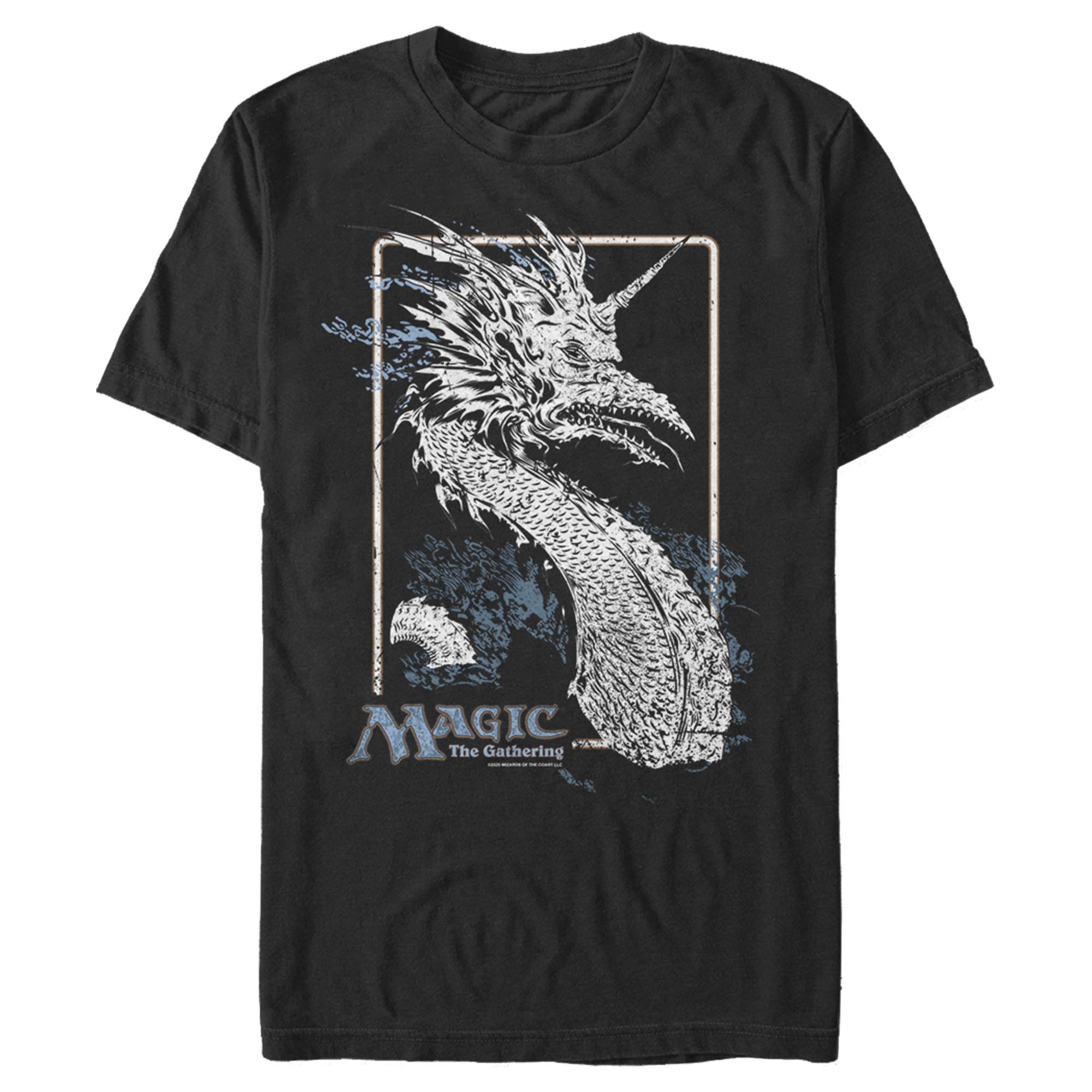 Men's Magic: The Gathering Vintage Lurking in Waves Graphic T-Shirt | MTG Fan Apparel | Perfect for Gaming, Conventions & Casual Wear