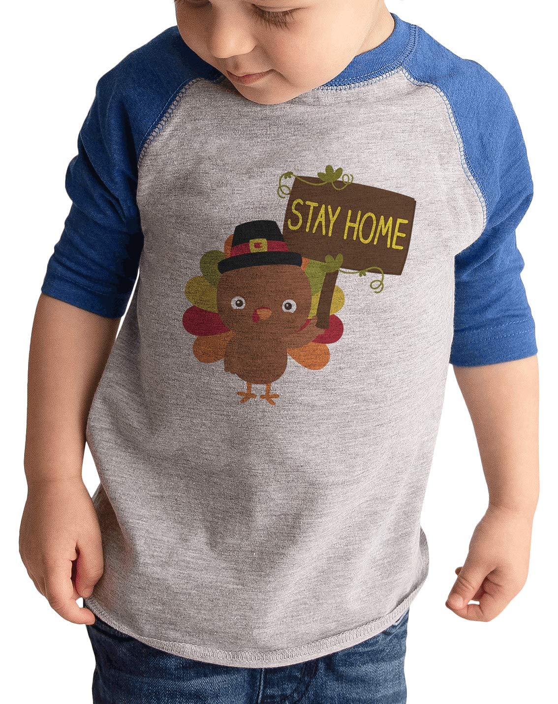 7 ate 9 Apparel Kids Thanksgiving Turkey T-Shirt - Cute Holiday Outfit for Family Gatherings & School Events