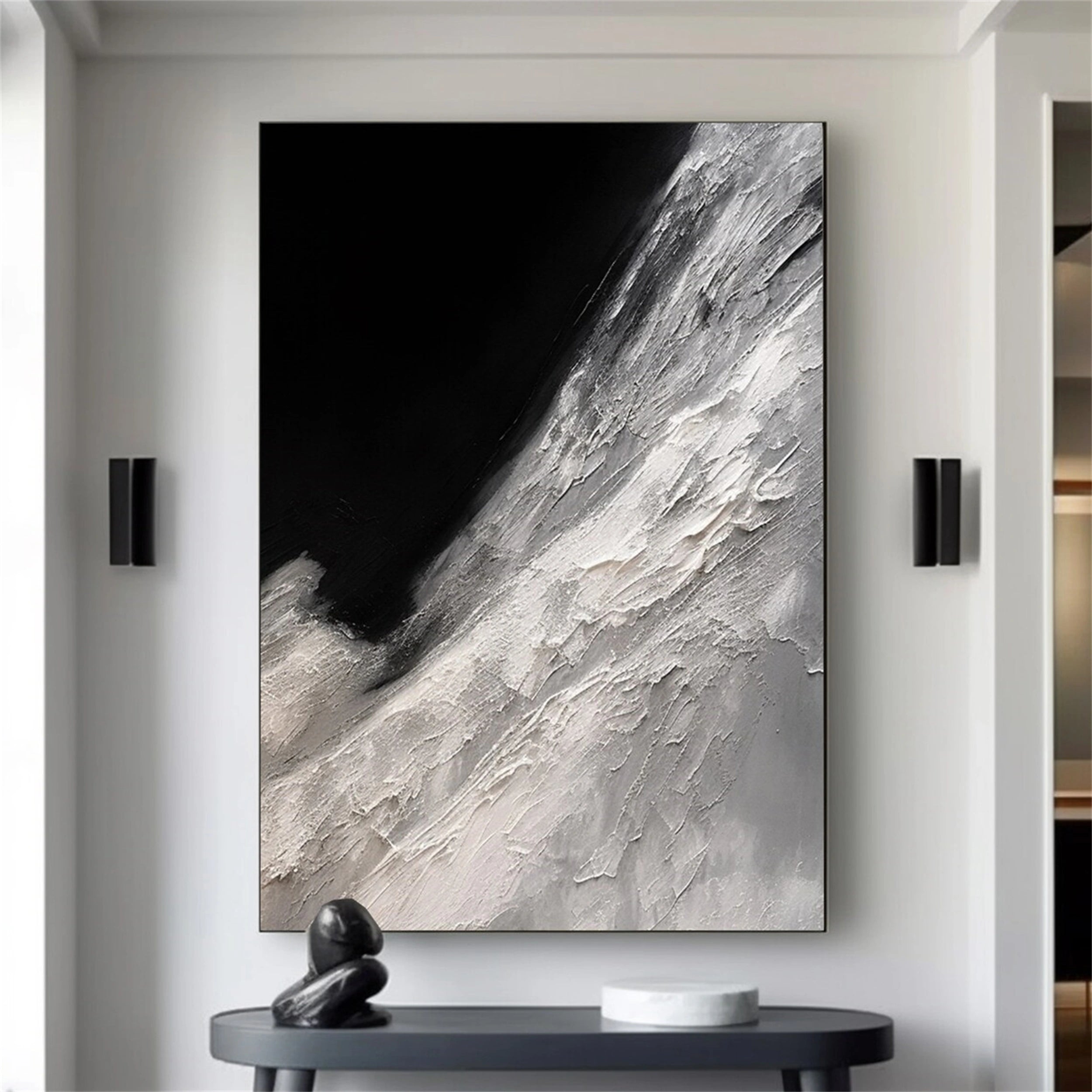 Minimalist Balance Canvas Painting #MM156 - Modern Abstract Wall Art for Living Room, Bedroom & Office Decor