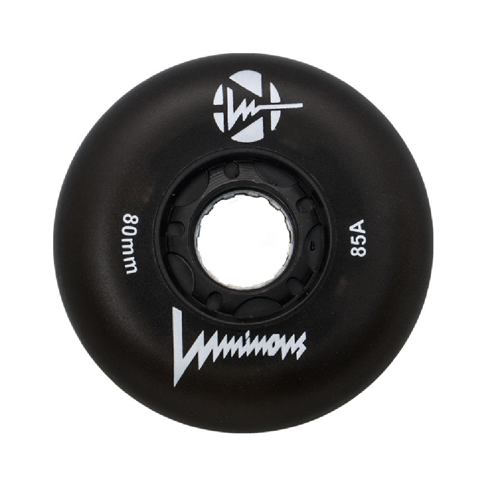 Luminous 80mm LED Light Up Inline Skate Wheels - 4 Pack Set for Night Skating, Rollerblading, and Outdoor Sports