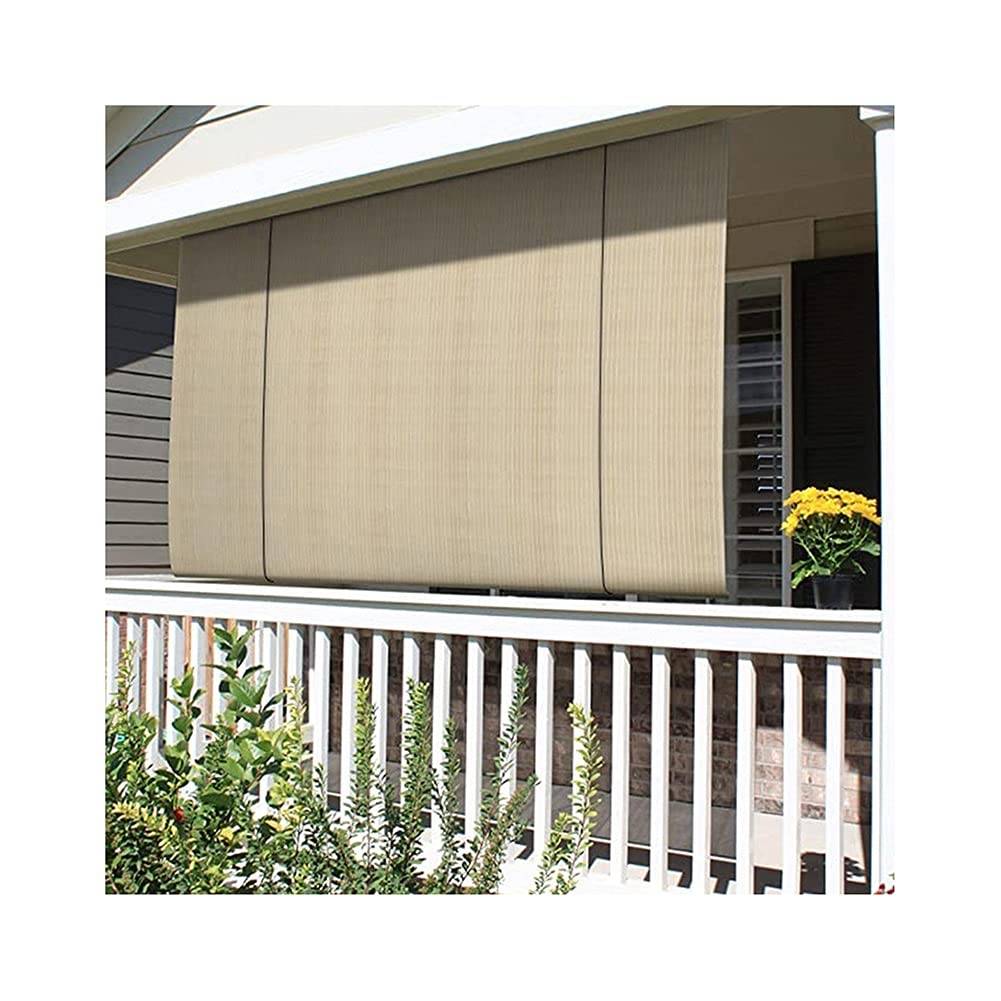 SHIJINHAO Beige Roller Shade Blind 1x2m - Outdoor Lifting Roller Shutter Privacy Curtains with Insulation & Anti-Aging - Perfect for Bedroom, Office & Patio Windows