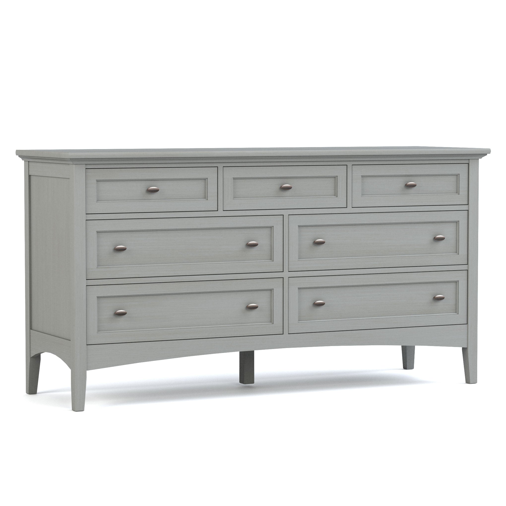 Revere Seven Drawer Dresser - Solid Wood Bedroom Chest of Drawers for Storage & Organization | Perfect for Master Bedroom, Guest Room & Dorm Decor