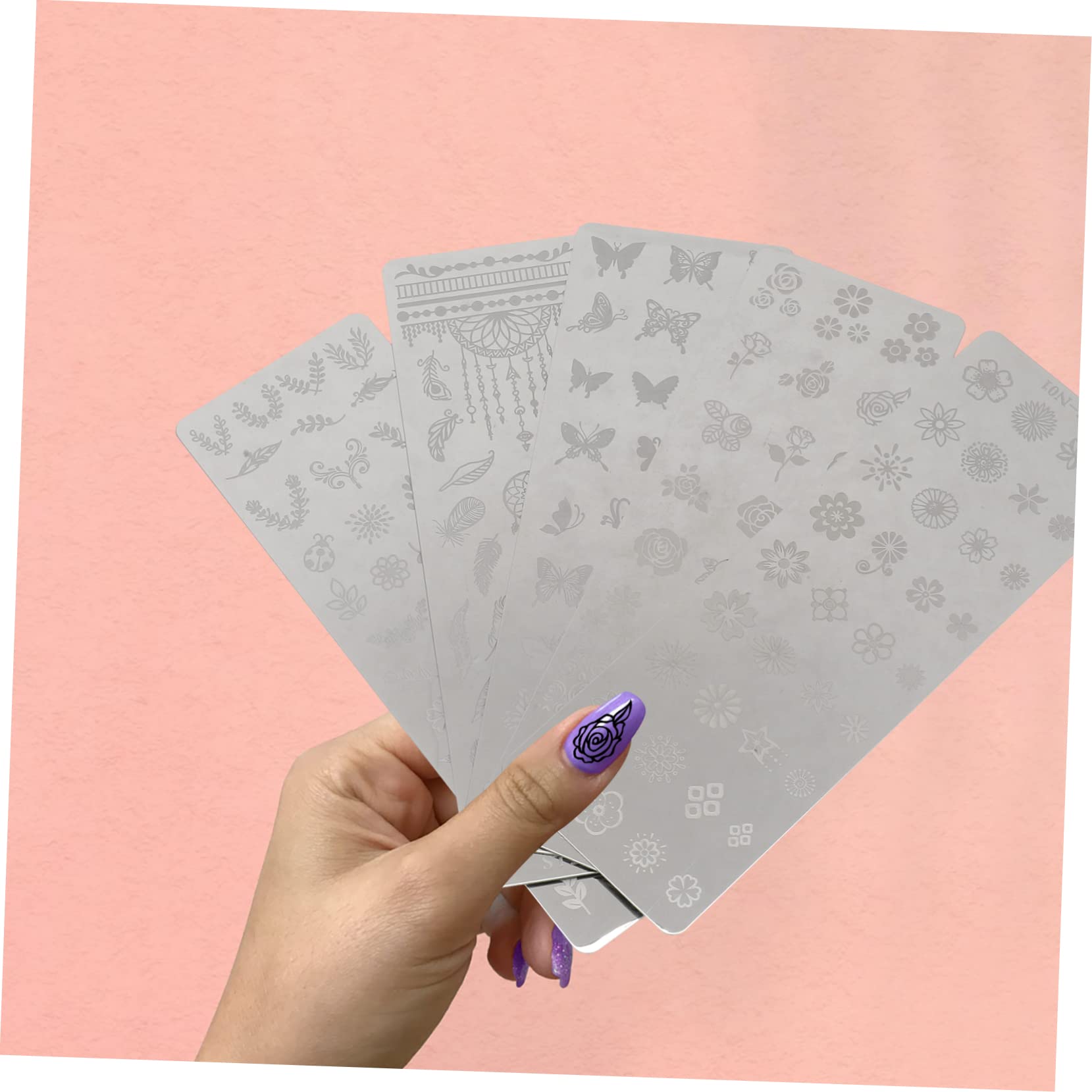 Beaupretty 15 Pcs Nail Stamping Plates Kit with Silicone Stamper - Professional Nail Art Design Tools Set, Metal Template & Image Plates for DIY Manicure - Perfect for Salon, Home Use & Gift Giving