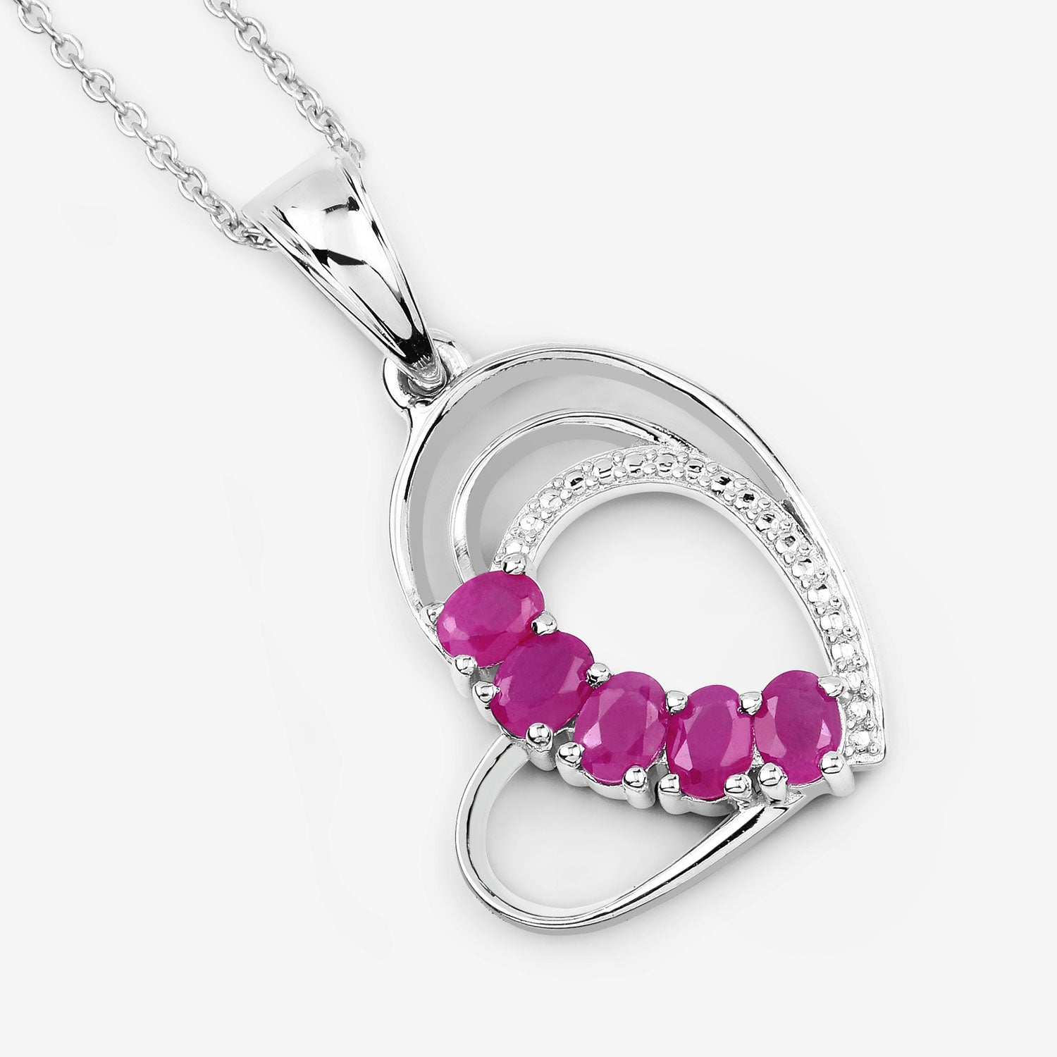 Genuine Ruby Heart Pendant Necklace for Women - Elegant 14K Gold Plated Jewelry Gift for Valentine's Day, Anniversary & Special Occasions