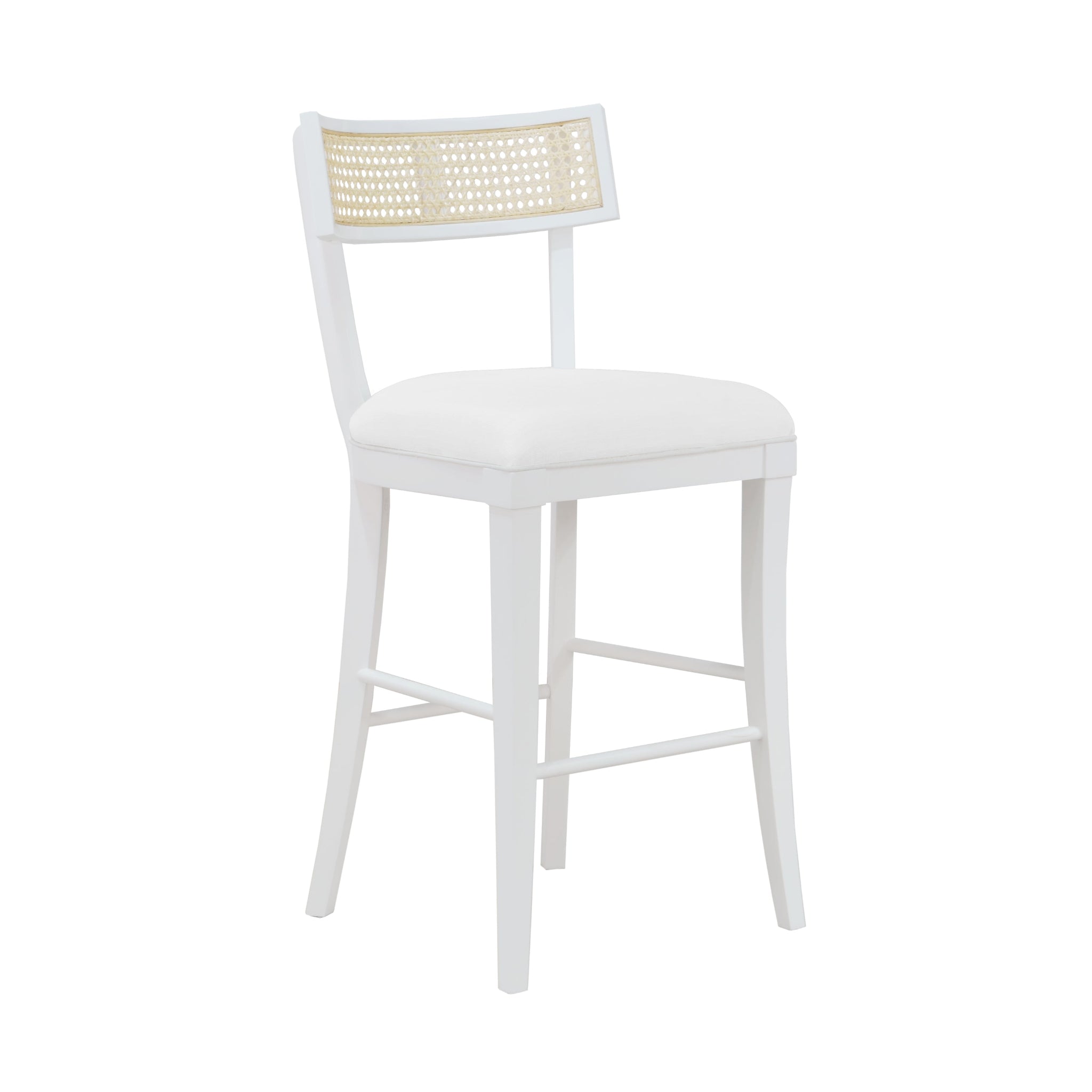 Britta White Counter Stool - Modern Kitchen & Bar Stool for Dining, Breakfast Nook & Home Decor