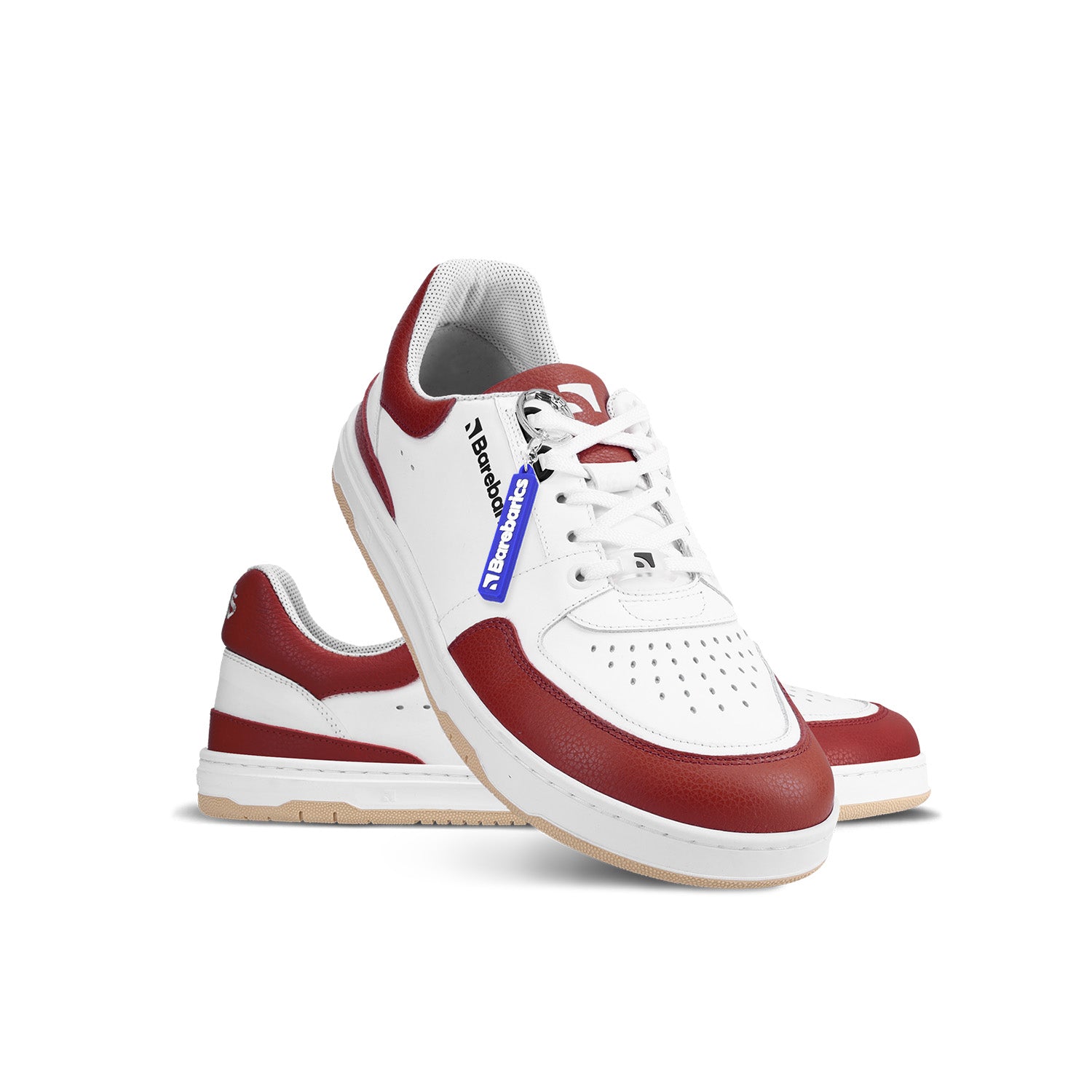 Barefoot Sneakers Barebarics Wave - White & Crimson Red | Minimalist Running Shoes for Men & Women | Perfect for Trail Running, Gym Workouts & Everyday Comfort
