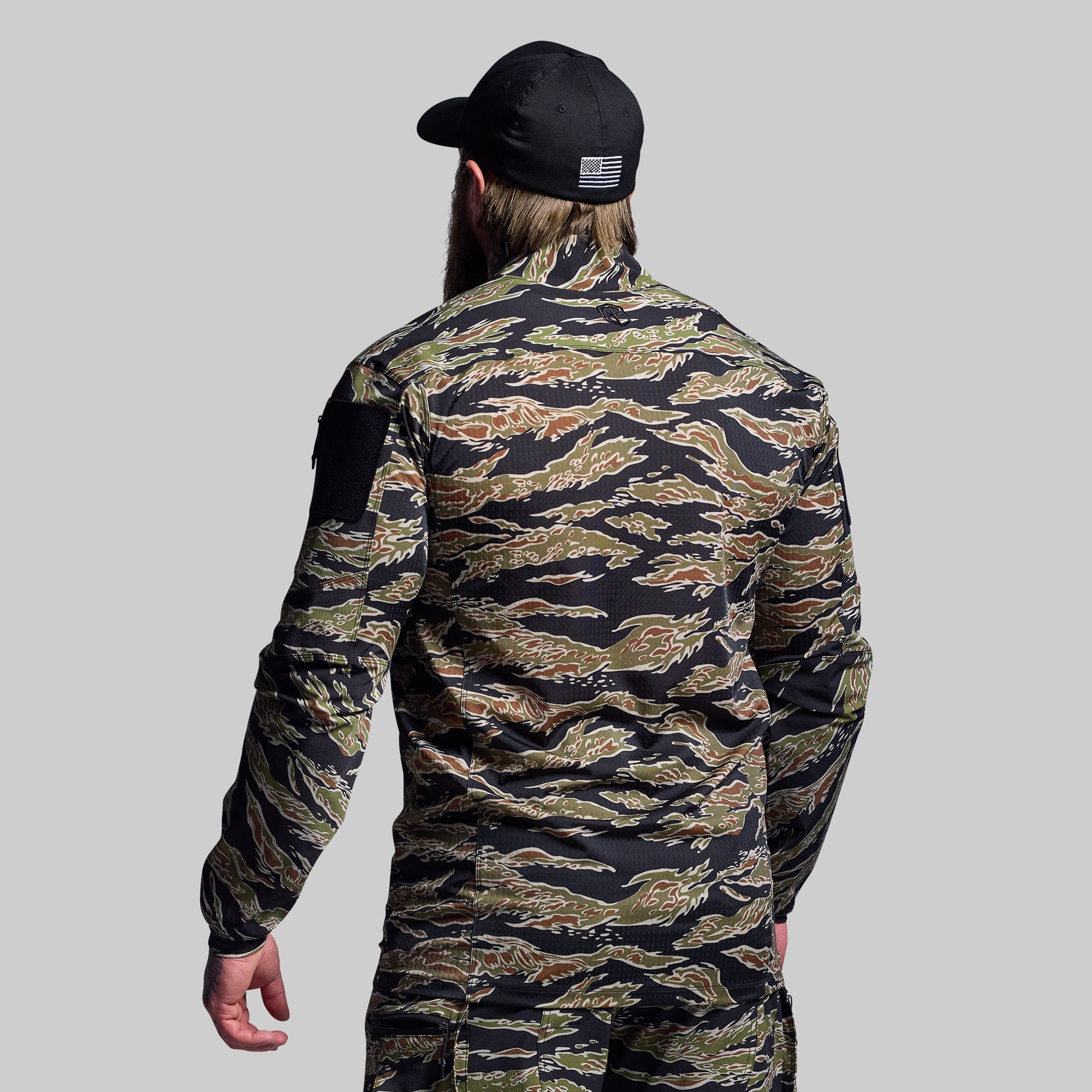 Long Sleeve Op Top Pro (Jungle Tiger) - Breathable Performance Shirt for Outdoor Sports & Gym Workouts