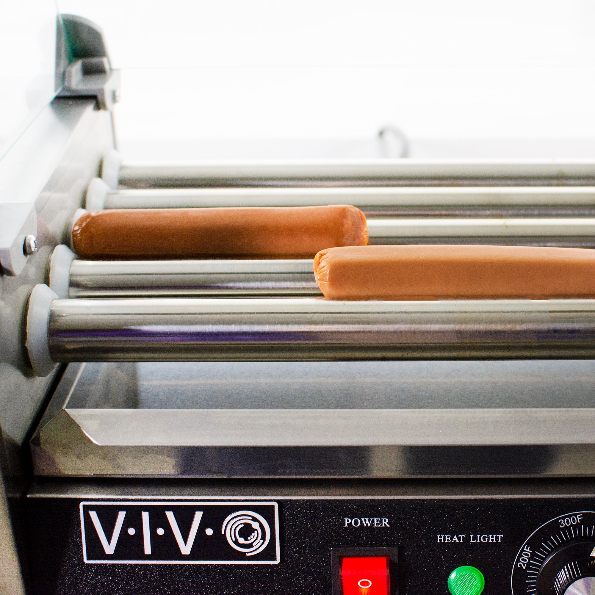 Commercial Electric Hot Dog Machine with Stainless Steel Sanitation Hood - Perfect for Restaurants, Food Trucks, and Outdoor Events