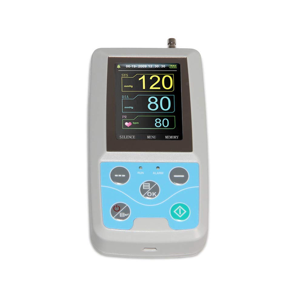 24-Hour Ambulatory Blood Pressure Monitor - SISHUINIANHUA ABPM50 with PC Software & 3 Cuffs (Child/Adult/Large Adult) | Home Use, Clinic & Hospital Monitoring