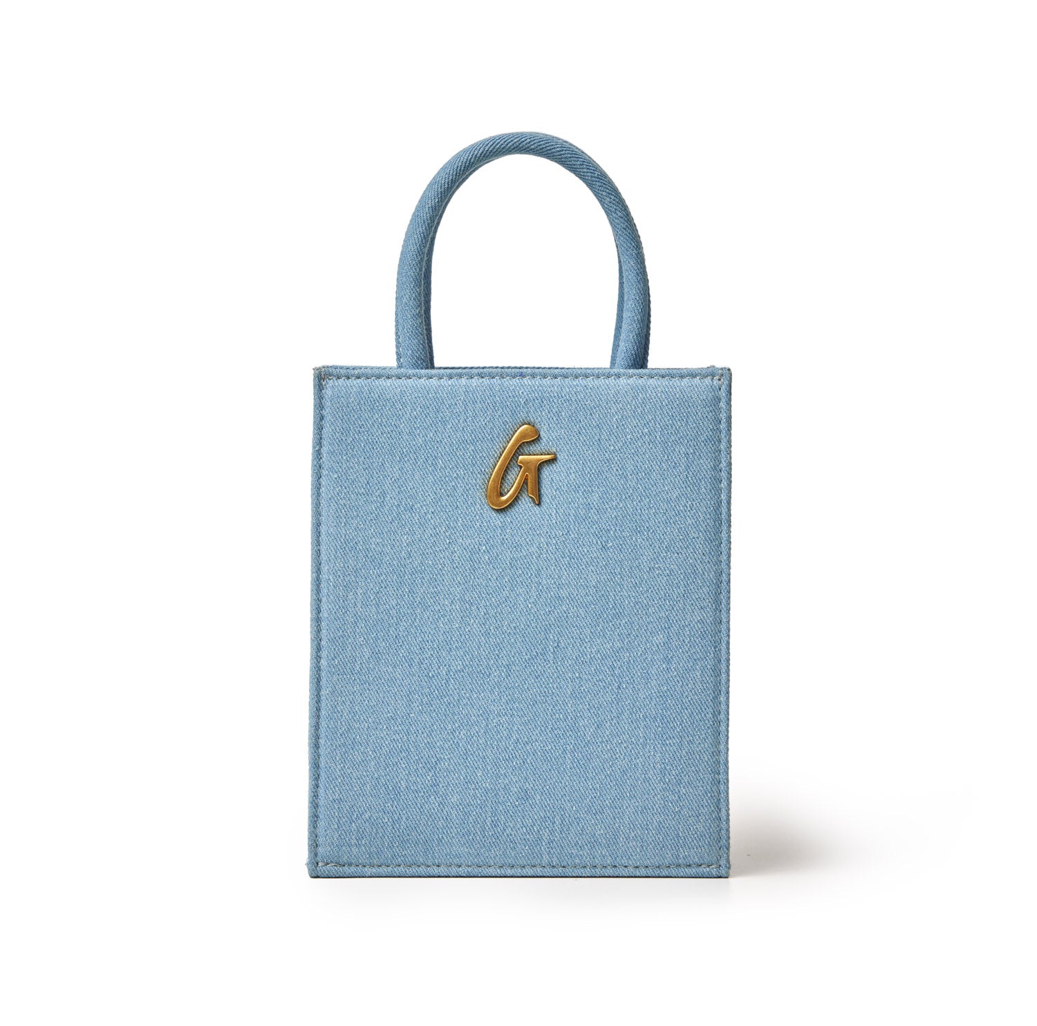 Mini Denim Gold Tote Bag - Stylish & Compact Handbag for Women - Perfect for Shopping, Travel & Everyday Use