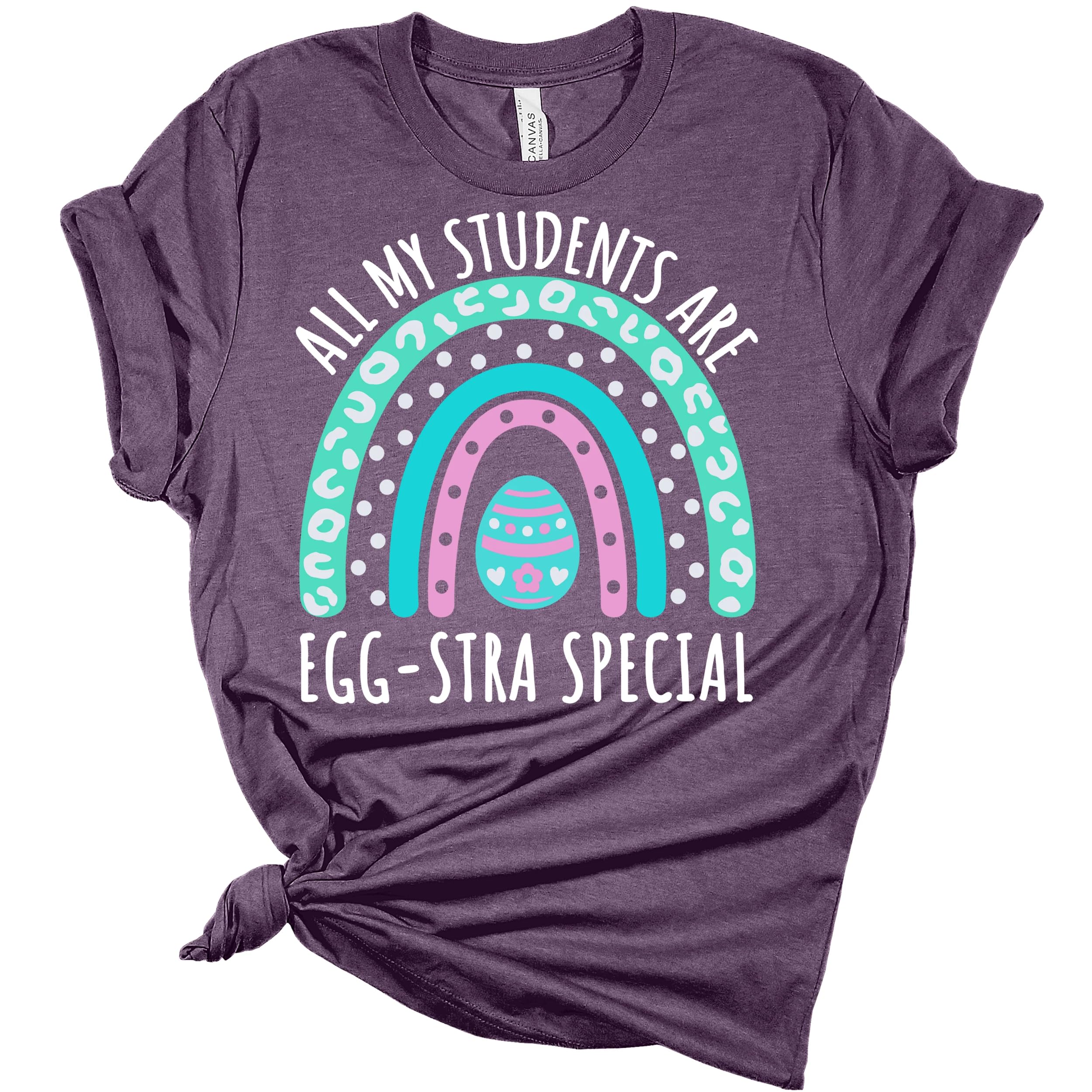 Women's Easter 'All My Students Are Egg-stra Special' Teacher T-Shirt - Cute Graphic Tee for Classroom, School Events & Easter Celebrations
