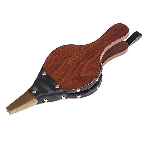 Zxb-Shop Premium Wooden BBQ Bellows - Fireplace & Campfire Air Blower for Outdoor Cooking, Bonfire, and Barbecue | Durable Brown Wooden Tongs for Grilling, Wild Donkey Firing & Kitchen Use