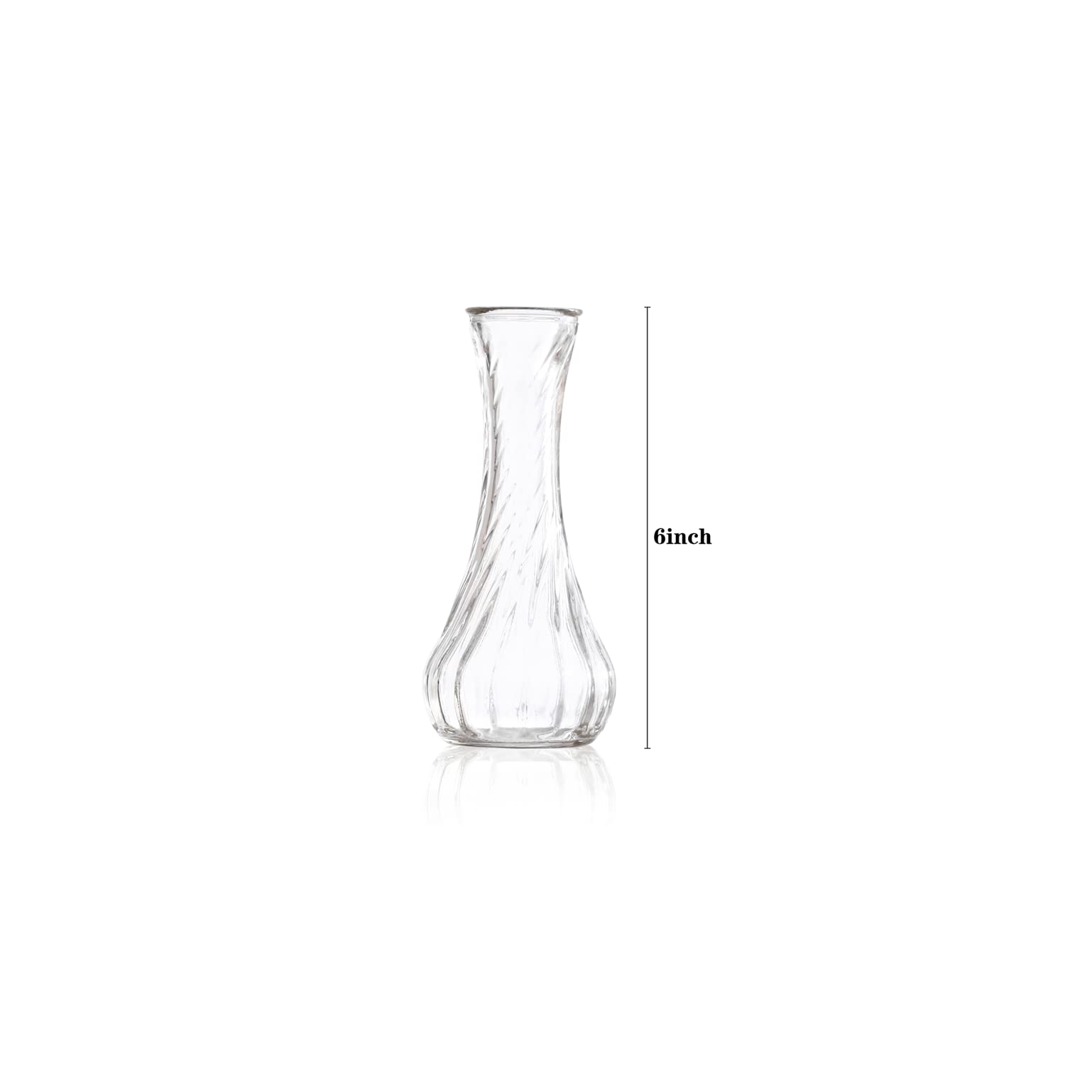 24-Piece Clear Glass Bud Vase Set with Lace Trim - Bulk Floral Arrangement Vases for Weddings, Events, Home Decor & Table Centerpieces - Perfect for DIY Flower Arrangements, Party Decorations, and Elegant Home Styling
