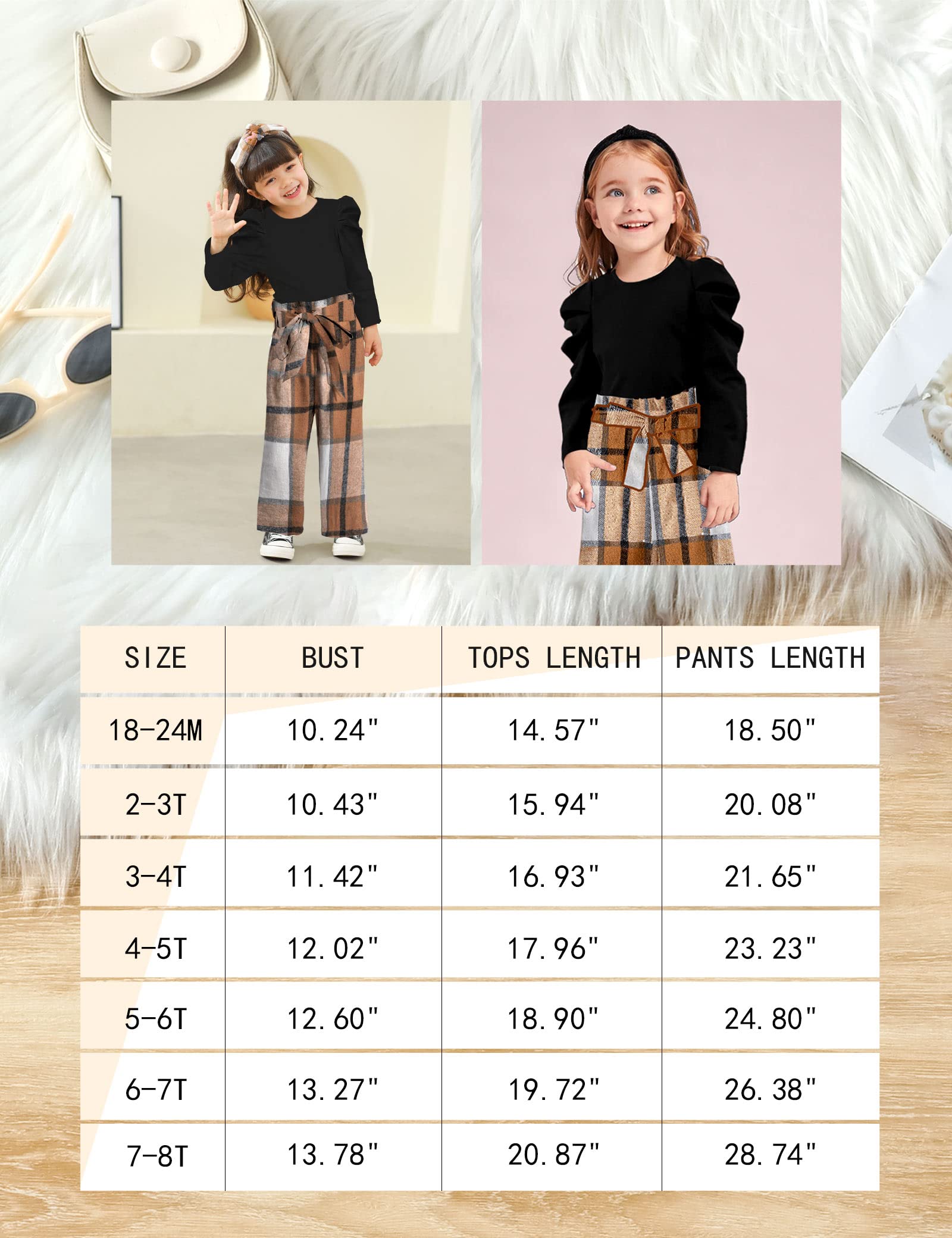 Toddler Girl Outfit Set - Cute Puff Sleeve Shirt, Pants & Headband 3-Piece Gift | Stylish Girls Fashion Clothes for Birthday, Photo Shoots & Special Occasions