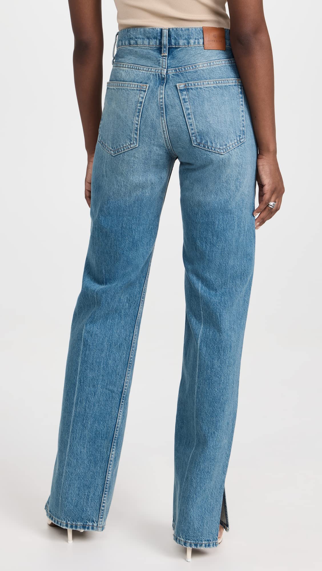 ANINE BING Women's Roy High-Rise Skinny Jeans - Stretch Denim Pants for Casual Wear & Night Out