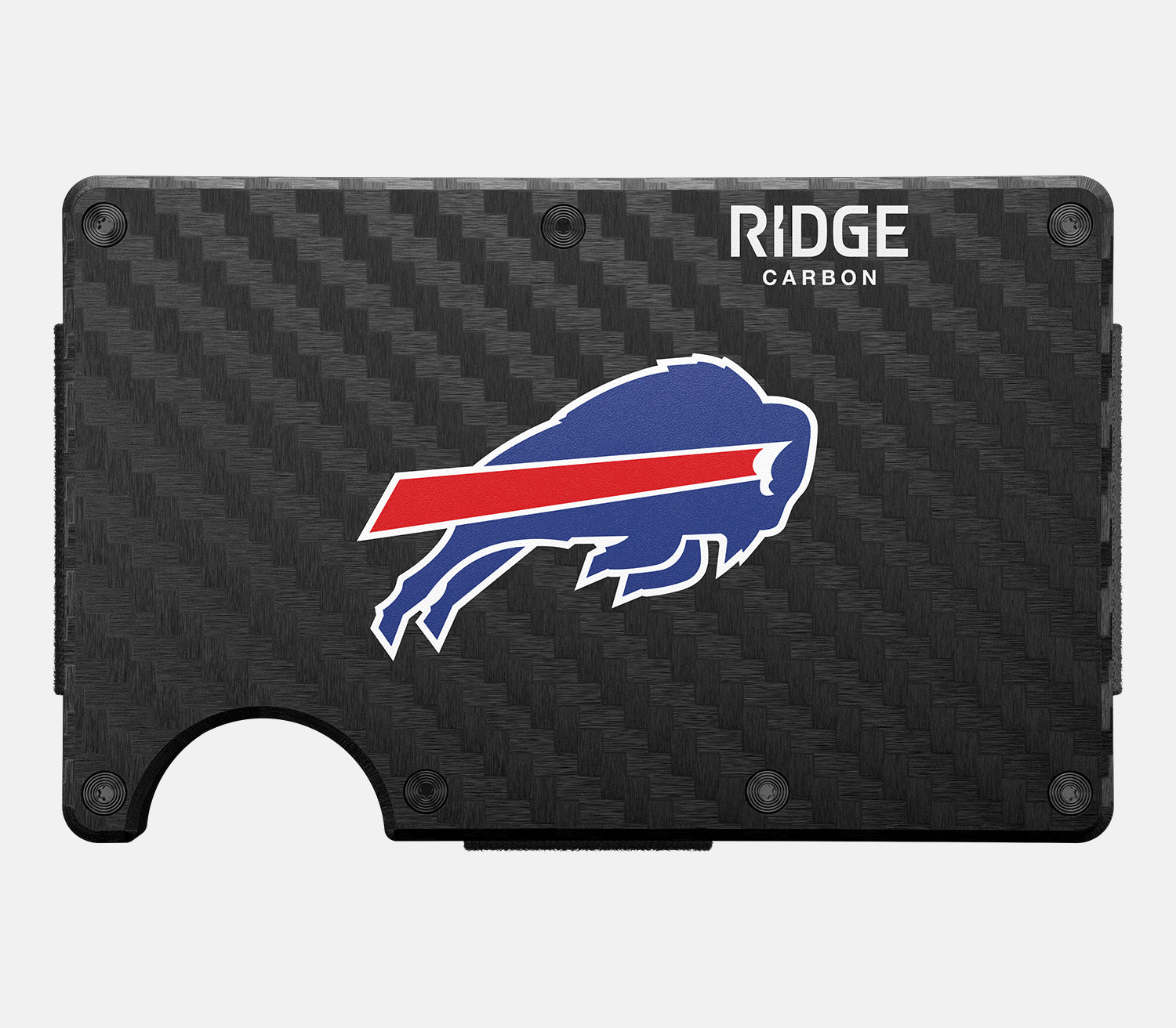 Ridge Wallet Buffalo Bills Carbon Fiber 3K - Slim RFID Blocking Minimalist Wallet for Men - Perfect for Everyday Carry, Travel & Gifts