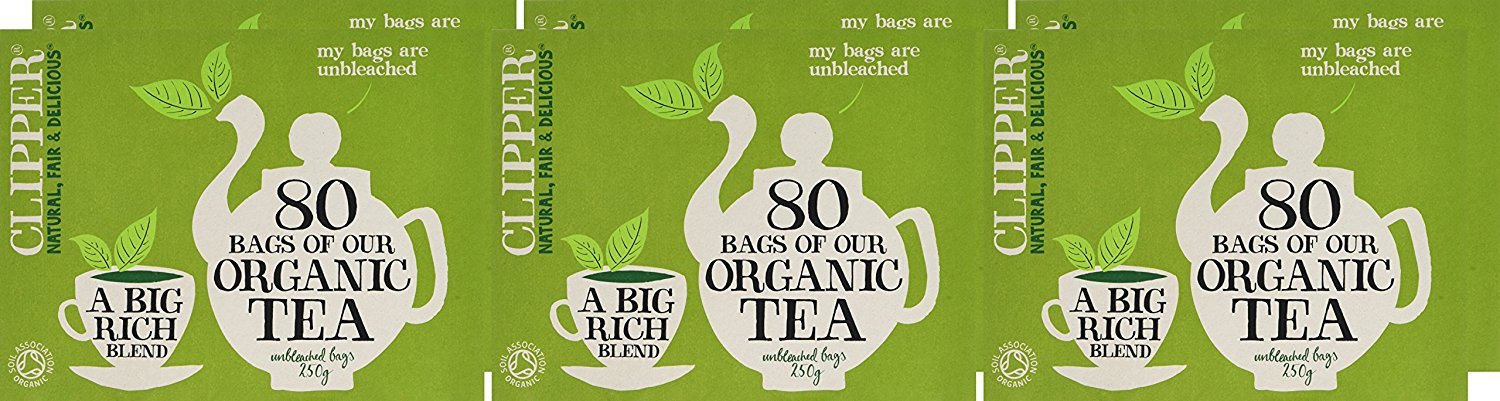 Organic Everyday Tea Bags (80 Count, Pack of 2) - Clipper Tea for Daily Wellness & Relaxation - Perfect for Home, Office & Travel Use