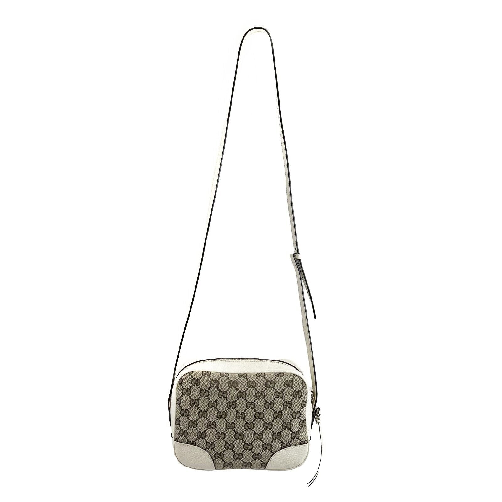 Gucci Pristine Bree GG Canvas Ivory Disco Crossbody Bag - Guccissima Beige/White Leather Shoulder Purse for Women | Perfect for Parties, Date Nights & Travel Accessories