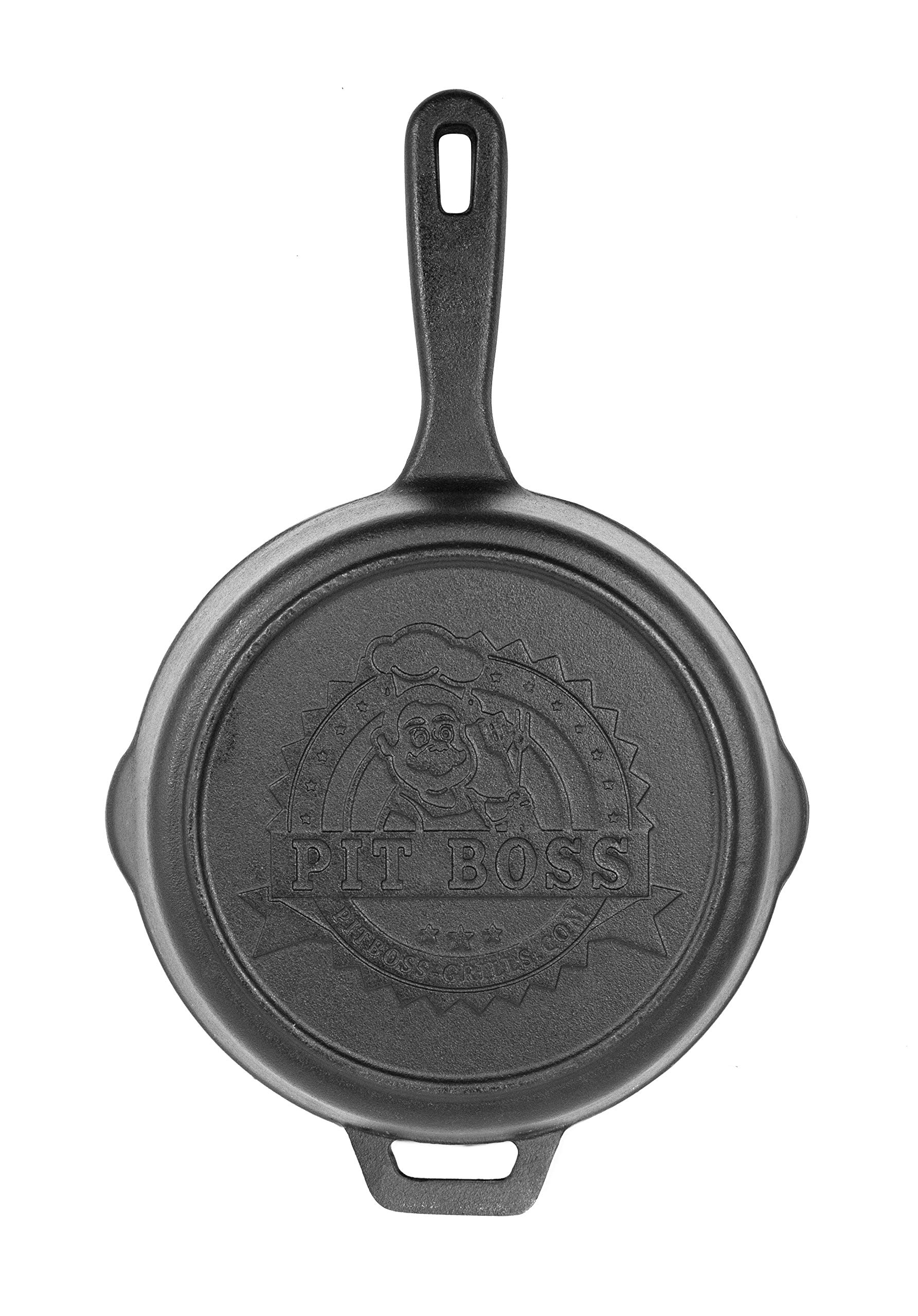 Pit Boss 12 Inch Cast Iron Skillet - Pre-Seasoned Heavy Duty Frying Pan for Grilling, Baking & Camping - Perfect for Stovetop, Oven & Outdoor Cooking
