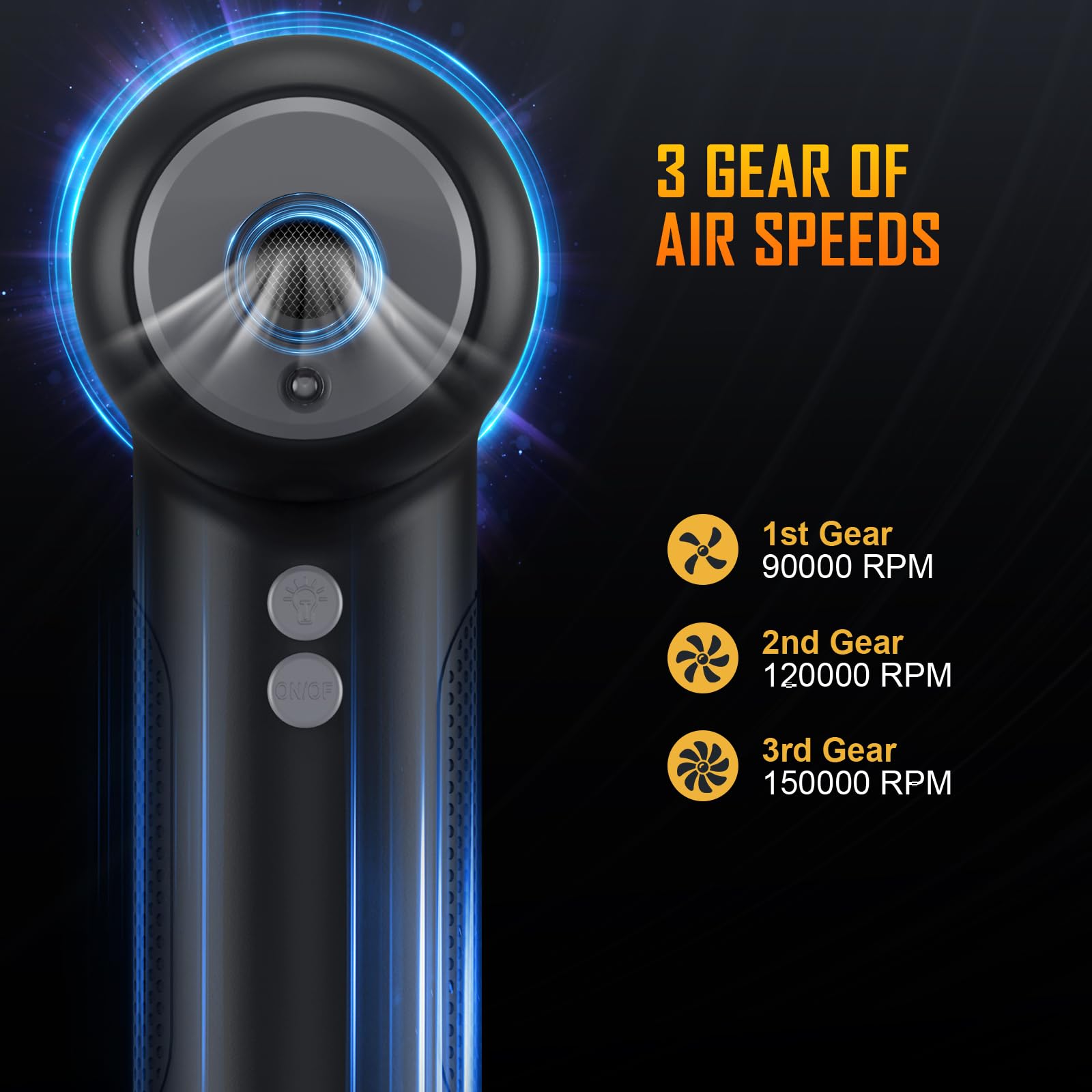 Yomile 2-in-1 Cordless Air Duster & Mini Car Vacuum - 150,000 RPM Powerful Dust Blower with 9000mAh Rechargeable Battery for Keyboard, Computer, Electronics Cleaning - Perfect for Office, Home & Car Use