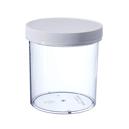70-Pack Clear 16 oz Wide-Mouth Plastic Jars with Lids - Bulk Food Storage Containers for Kitchen, Pantry Organization & DIY Crafts