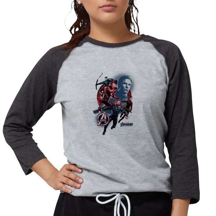 Avengers Endgame Women's Baseball Tee - Marvel Superhero Graphic T-Shirt for Casual Wear & Fan Gifts | Perfect for Cosplay, Movie Nights & Superhero Parties