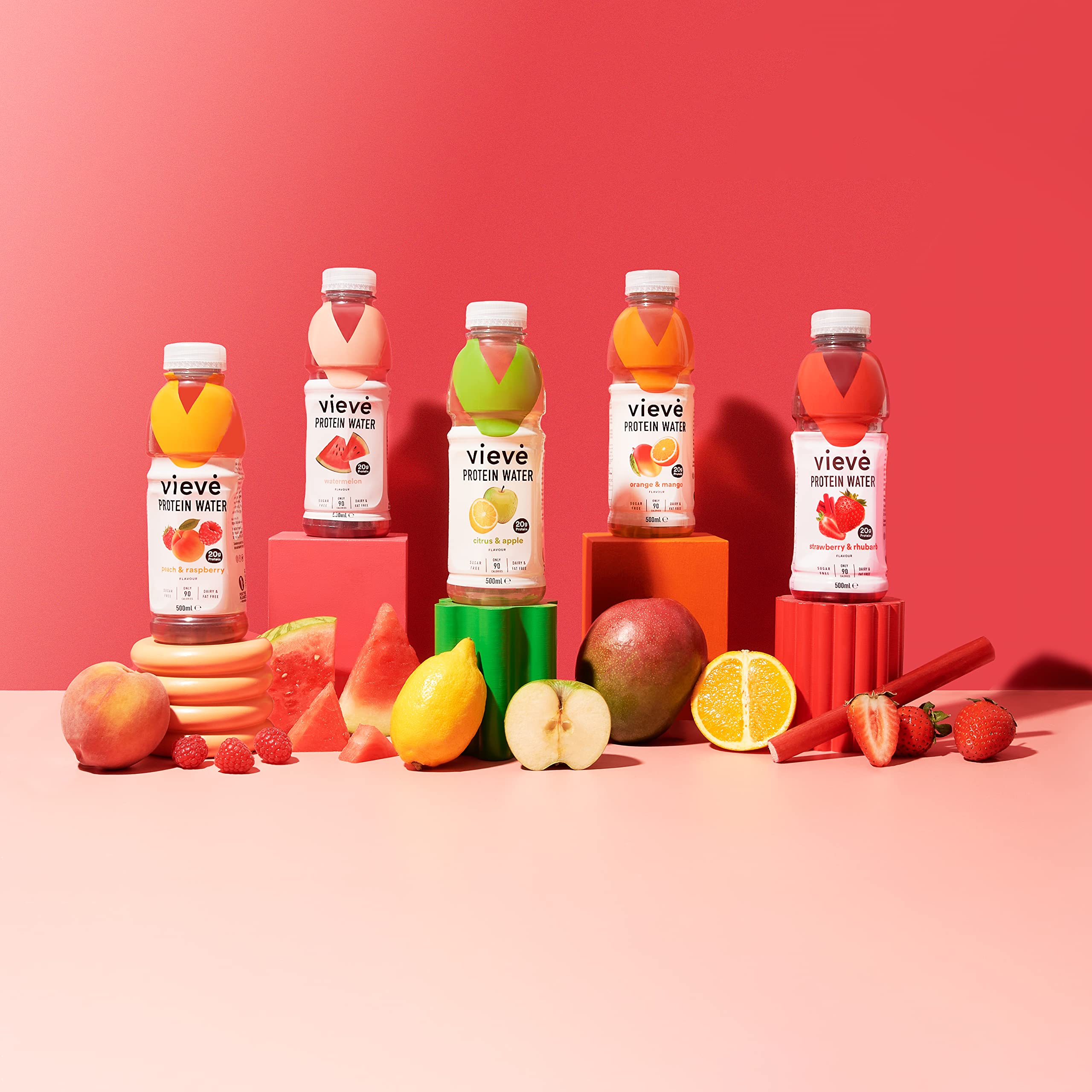Vieve Protein Water 6 Pack (6x500ml) - Refreshing Watermelon Flavor | 20G High Protein, Sugar Free, Fat Free & Dairy Free | Ready-to-Drink Protein Alternative to Powders & Shakes | Perfect for Post-Workout Recovery, Gym Hydration & Healthy On-the-Go Lifestyle