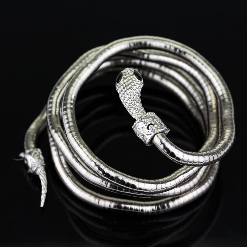 QUICKSWAP The Mortal Instruments City of Bones Isabelle Serpent Snake Bangle Bracelet - Silver, Gold, Rose Gold | Gothic Jewelry for Women | Perfect for Cosplay, Halloween & Fantasy Outfits