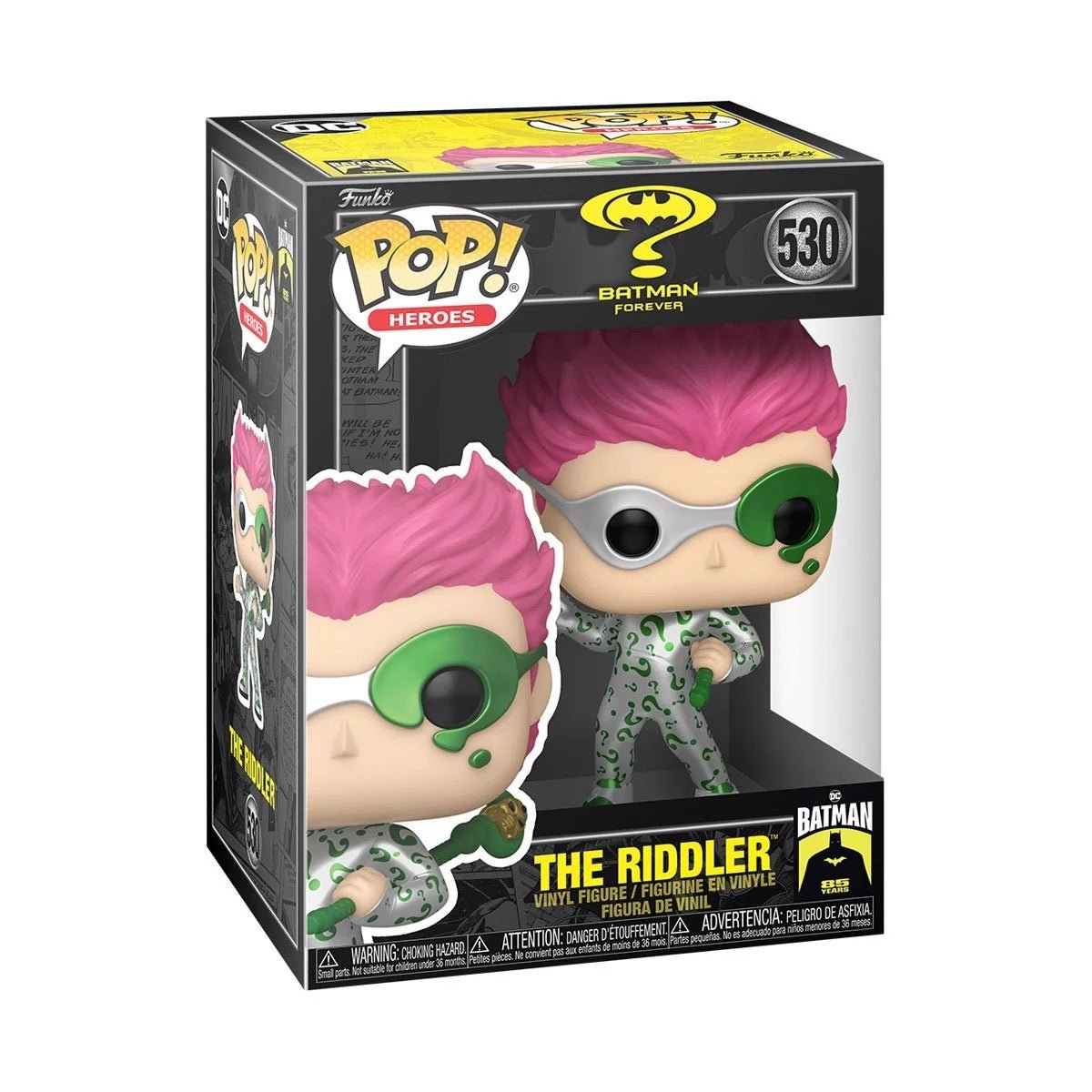 Batman Forever The Riddler Metallic Funko Pop! Vinyl Figure #530 - Collectible DC Comics Superhero Toy for Display & Gifts - Perfect for Comic Fans, Movie Lovers & Pop Culture Collectors