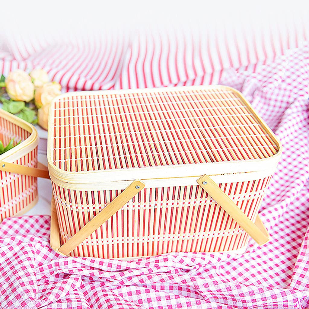 Handmade Bamboo Woven Storage Basket for Wardrobe Organization