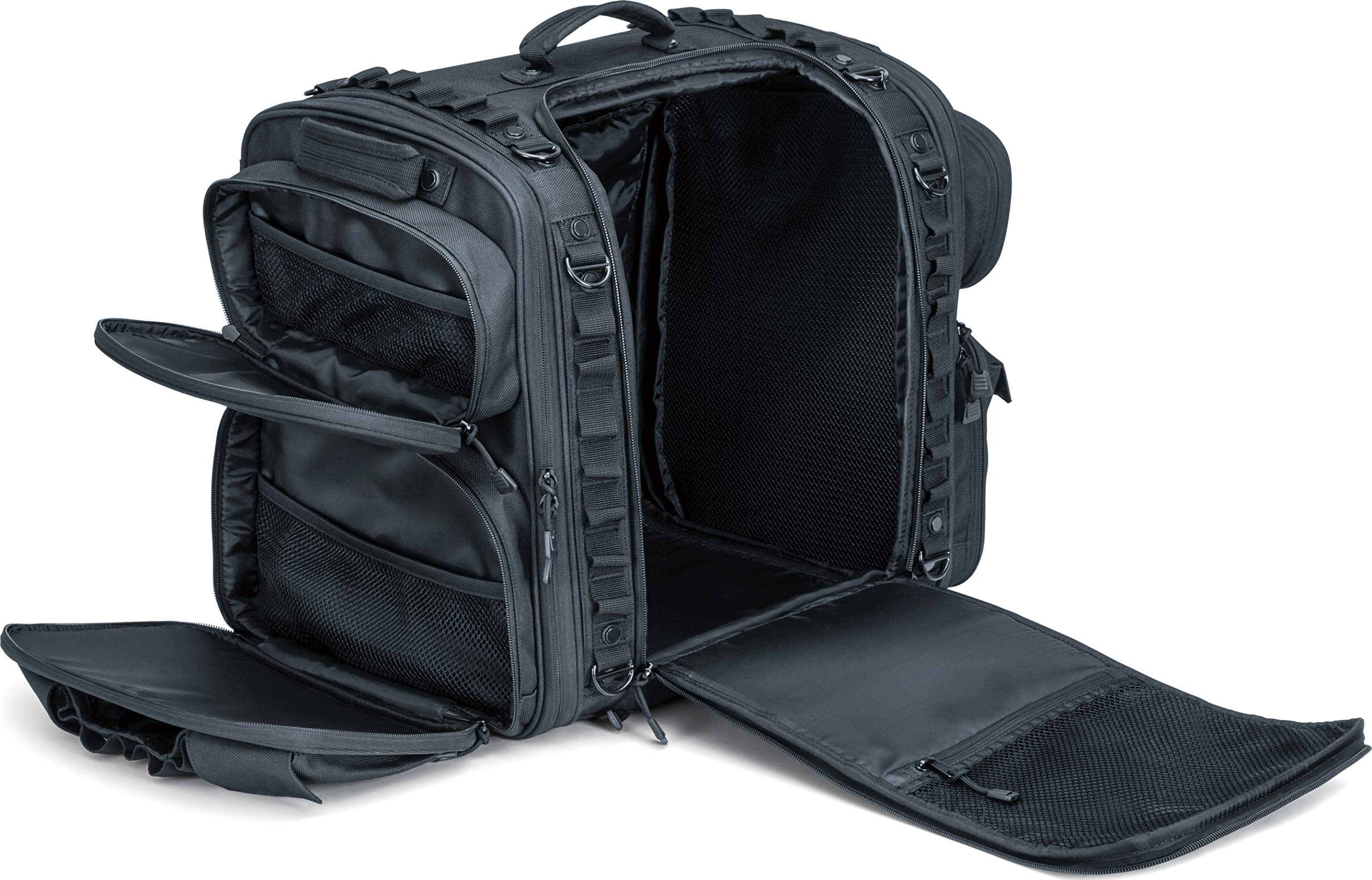 **Kuryakyn 5284 Momentum Road Warrior Motorcycle Travel Luggage – Weatherproof Seat/Trunk/Rack Bag with Sissy Bar Straps, Black – Ideal for Long-Distance Rides & Adventure Touring**