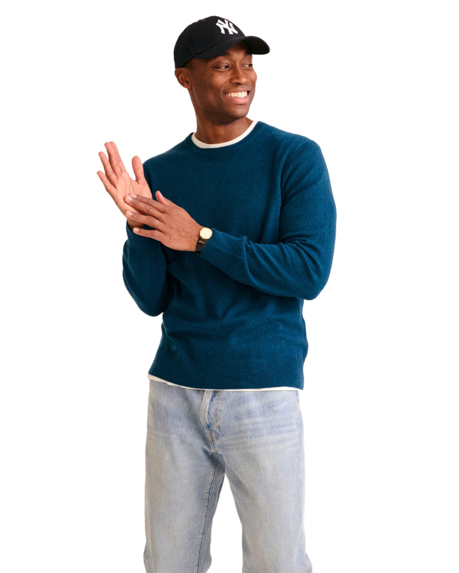 Premium Men's 100% Cashmere Crewneck Sweater - Soft & Warm Winter Knitwear for Casual & Business Wear