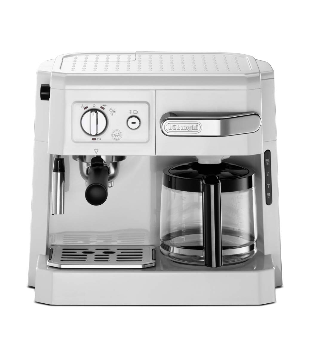 De'Longhi White Coffee Maker - Premium Espresso Machine for Home & Office Use | Perfect for Morning Brews & Entertaining Guests | Japan Import