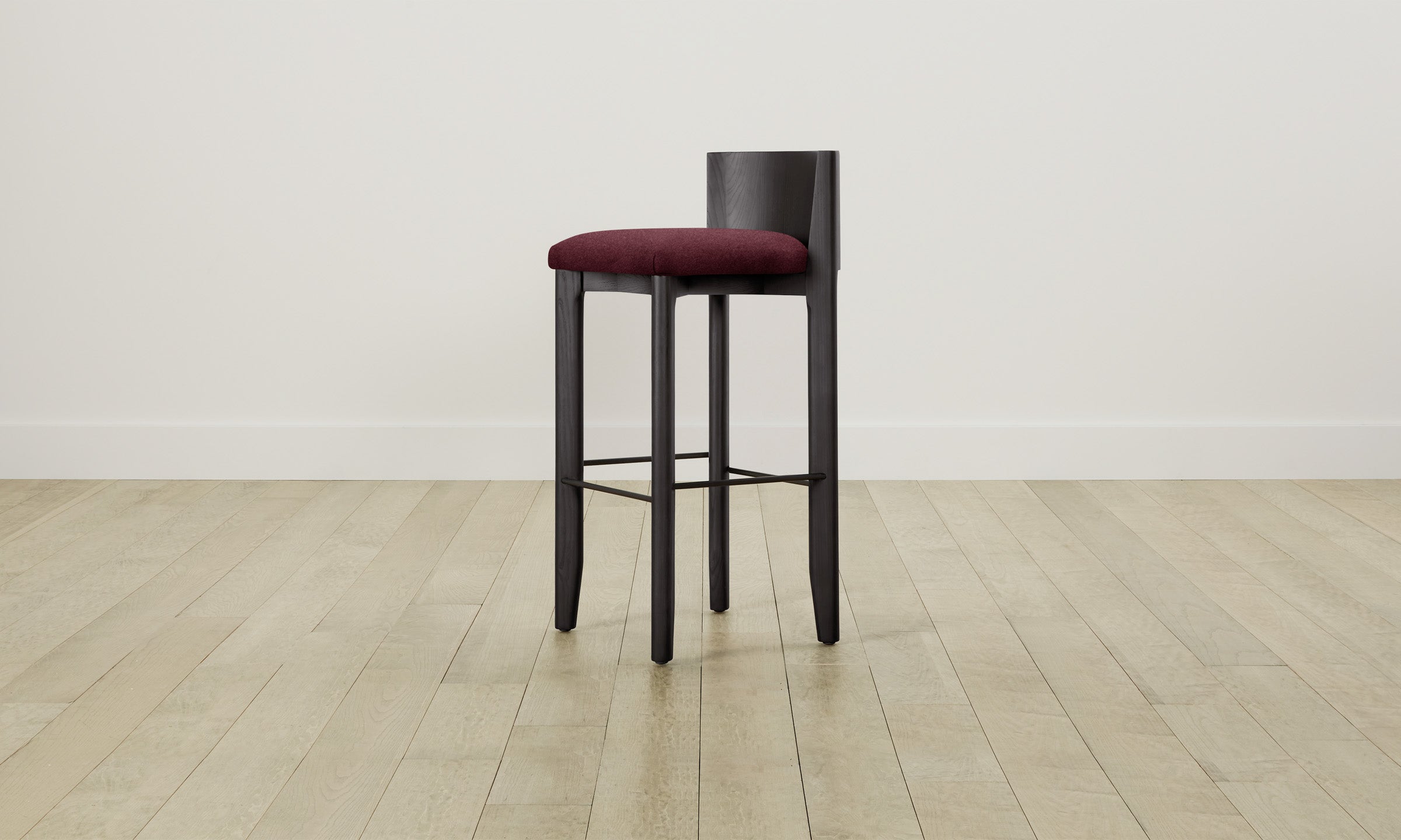 Delancey Bar & Counter Stool - Performance Velvet Upholstery in Merlot Red - Perfect for Kitchen Islands, Home Bars & Modern Dining Areas