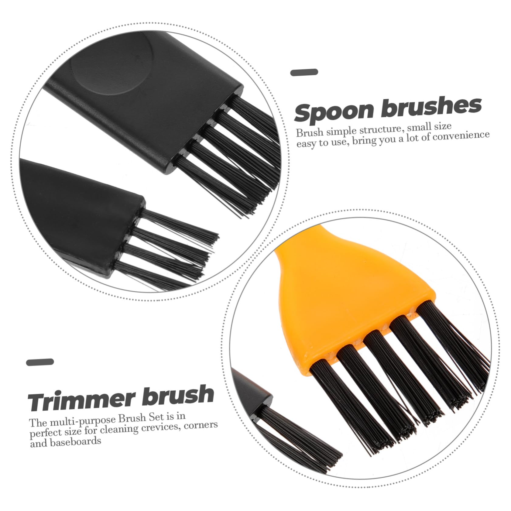 48pcs Minkissy Mini Cleaning Brush Set - Portable Razor Brush, Grout Cleaner, Humidifier & Vent Cleaning Tool with Nylon Wool Bristles | Perfect for Home, Office, Bathroom & Printer Maintenance