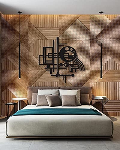 LaModaHome Modern Black Metal Wall Decor - Elegant Tabletop & Wall Hanging Art for Living Room, Bedroom, Kitchen & Bathroom | Home Interior Decoration & Gift Idea
