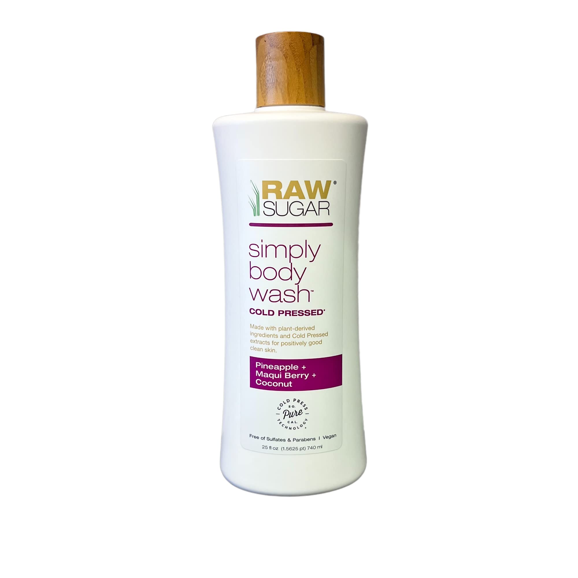 Organic Raw Sugar Body Wash Bundle - Pineapple, Maqui Berry & Coconut Scent | Natural Exfoliating & Moisturizing Shower Gel | Perfect for Dry Skin Care & Spa Day at Home