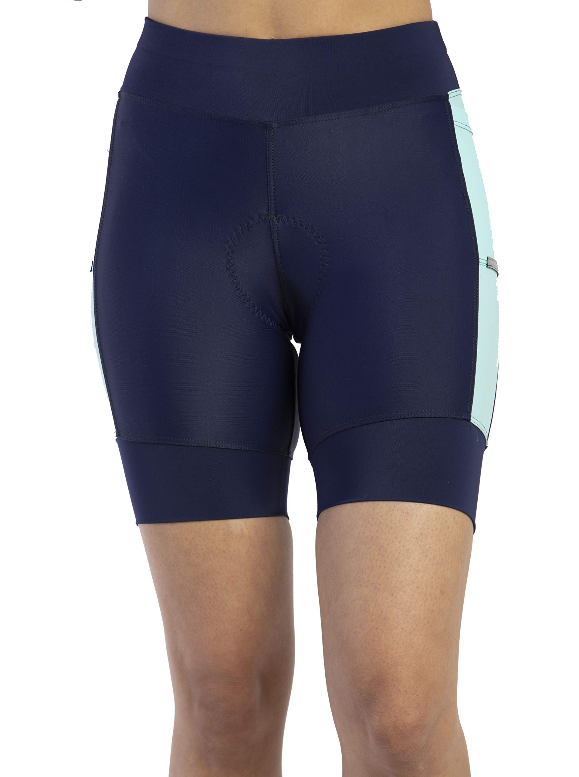 Women's Triathlon Shorts - Soft Padded Quick-Dry Chamois with Side Pockets - USA Made for Swim, Bike & Run - Perfect for Triathlons, Cycling & Outdoor Workouts