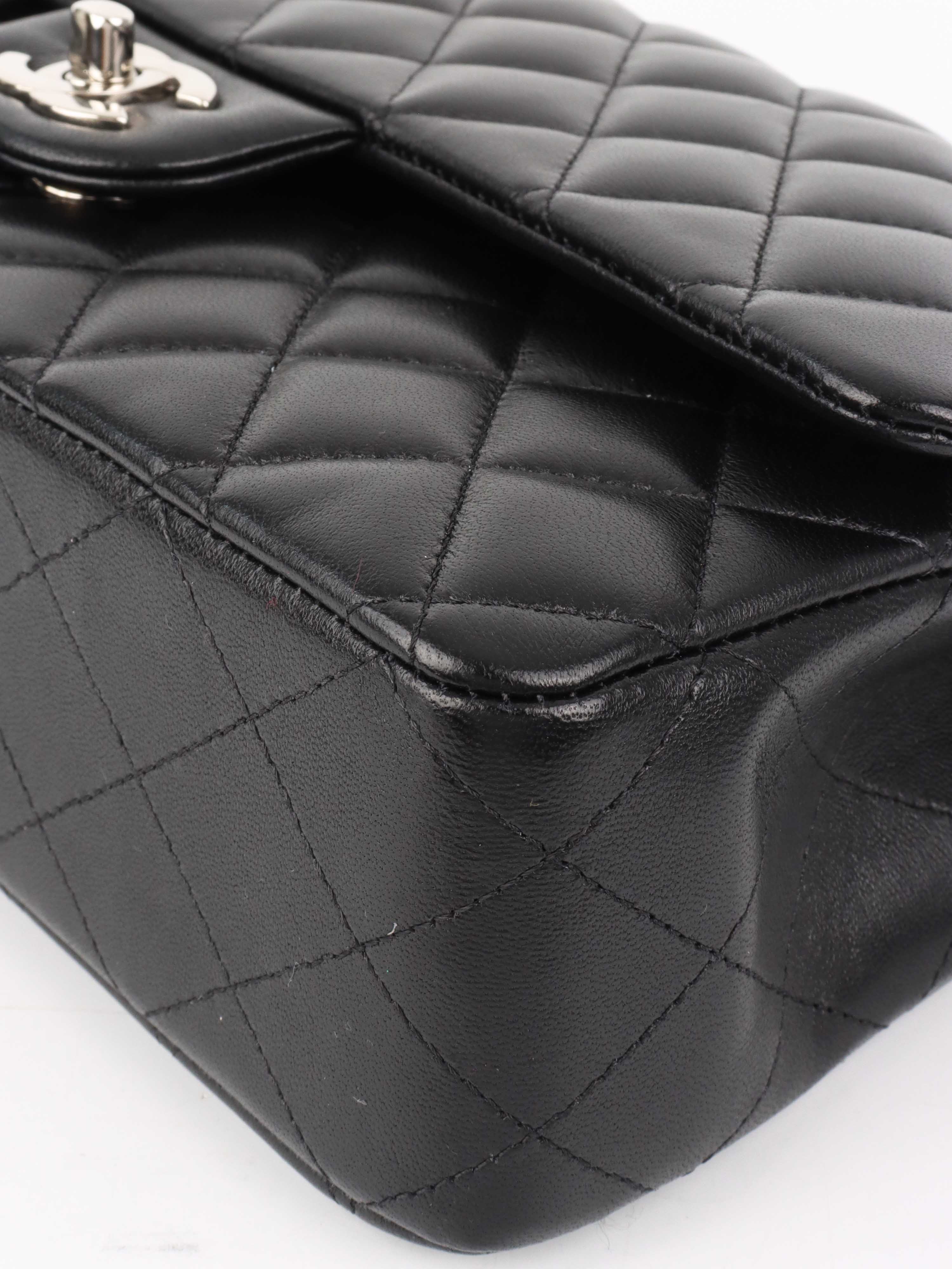 Chanel Black Medium Lambskin Classic Flap Bag with Silver Hardware - Luxury Handbag for Women, Perfect for Evening Events & Special Occasions