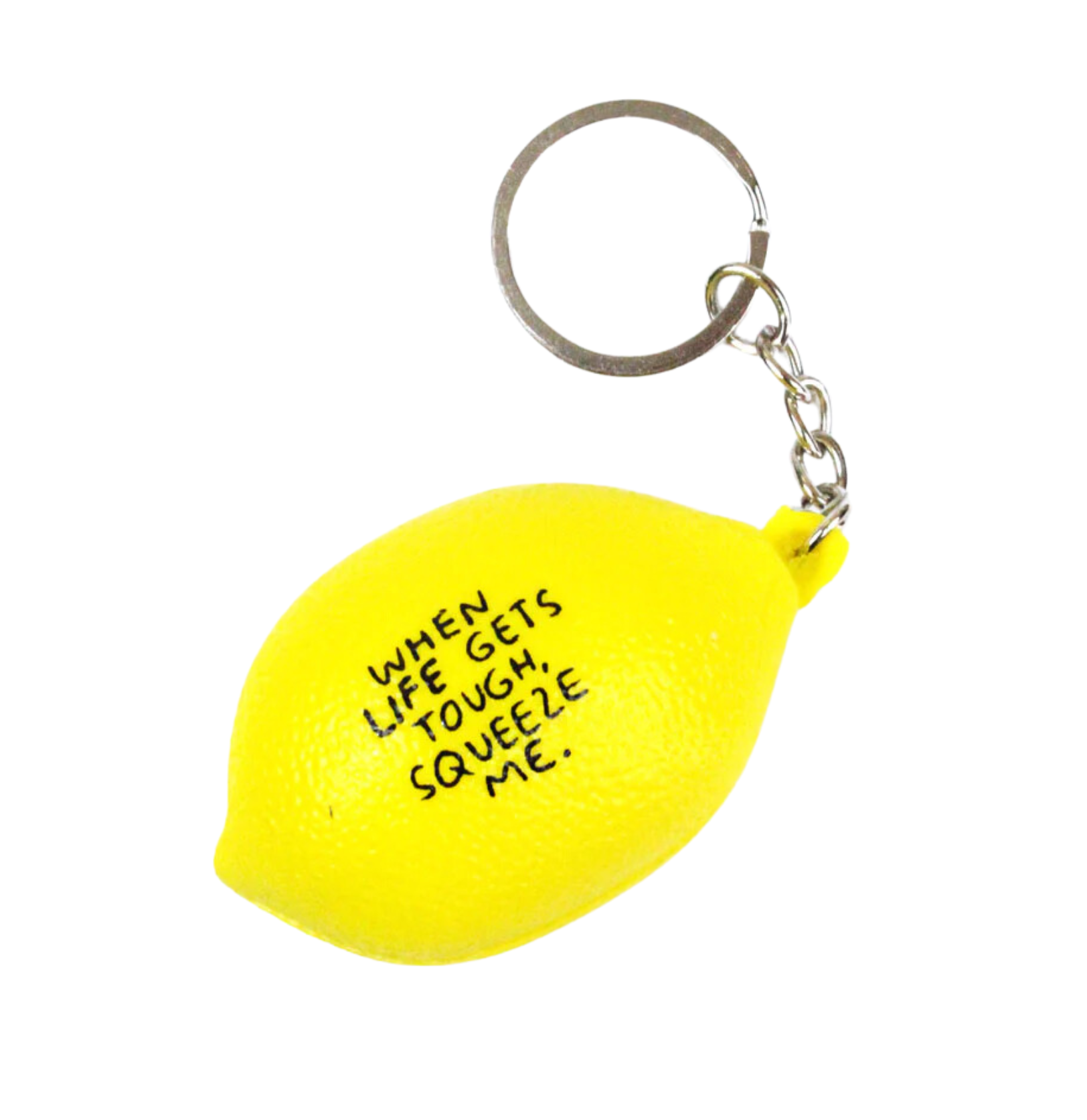 Lemon Stress Ball Keychain - Squeeze & Relieve Anxiety, Perfect for Office, School & Travel - Fun & Durable Stress Relief Toy