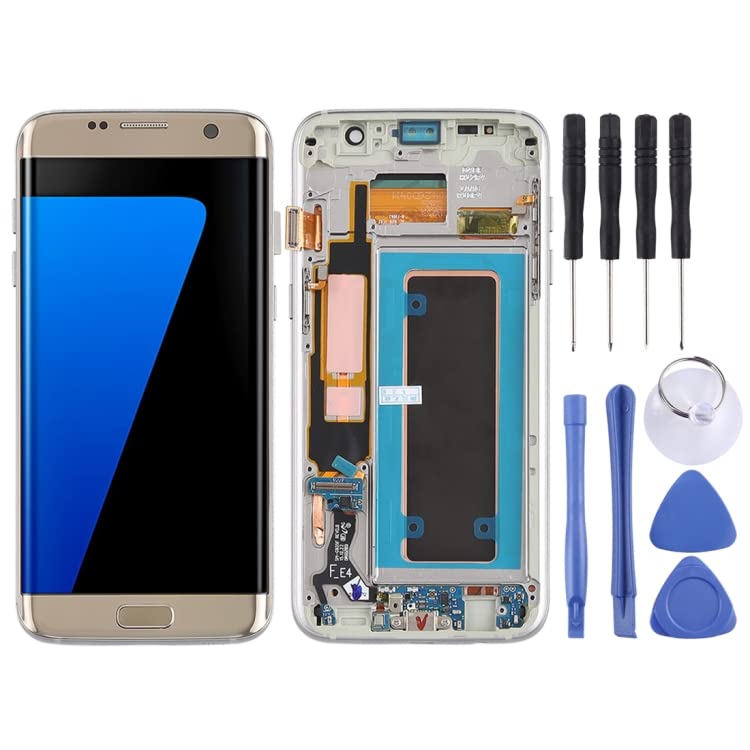 Original LCD Screen and Digitizer Full Assembly Replacement for Samsung Galaxy S7 Edge (Model G935F/G935FD) - DIY Repair Kit for Cracked or Damaged Display - Perfect for Home, Office, and Travel Use