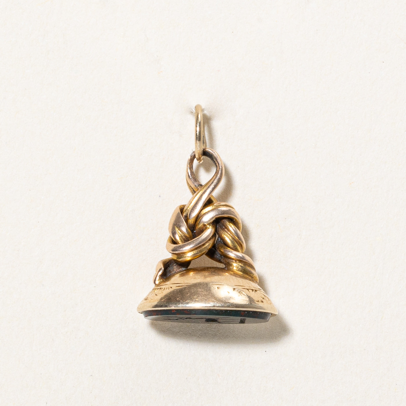 Antique Bloodstone Deer Fob Charm | 0.80ct Natural Gemstone | Vintage Jewelry for Men & Women | Perfect for Gift, Collection & Spiritual Healing