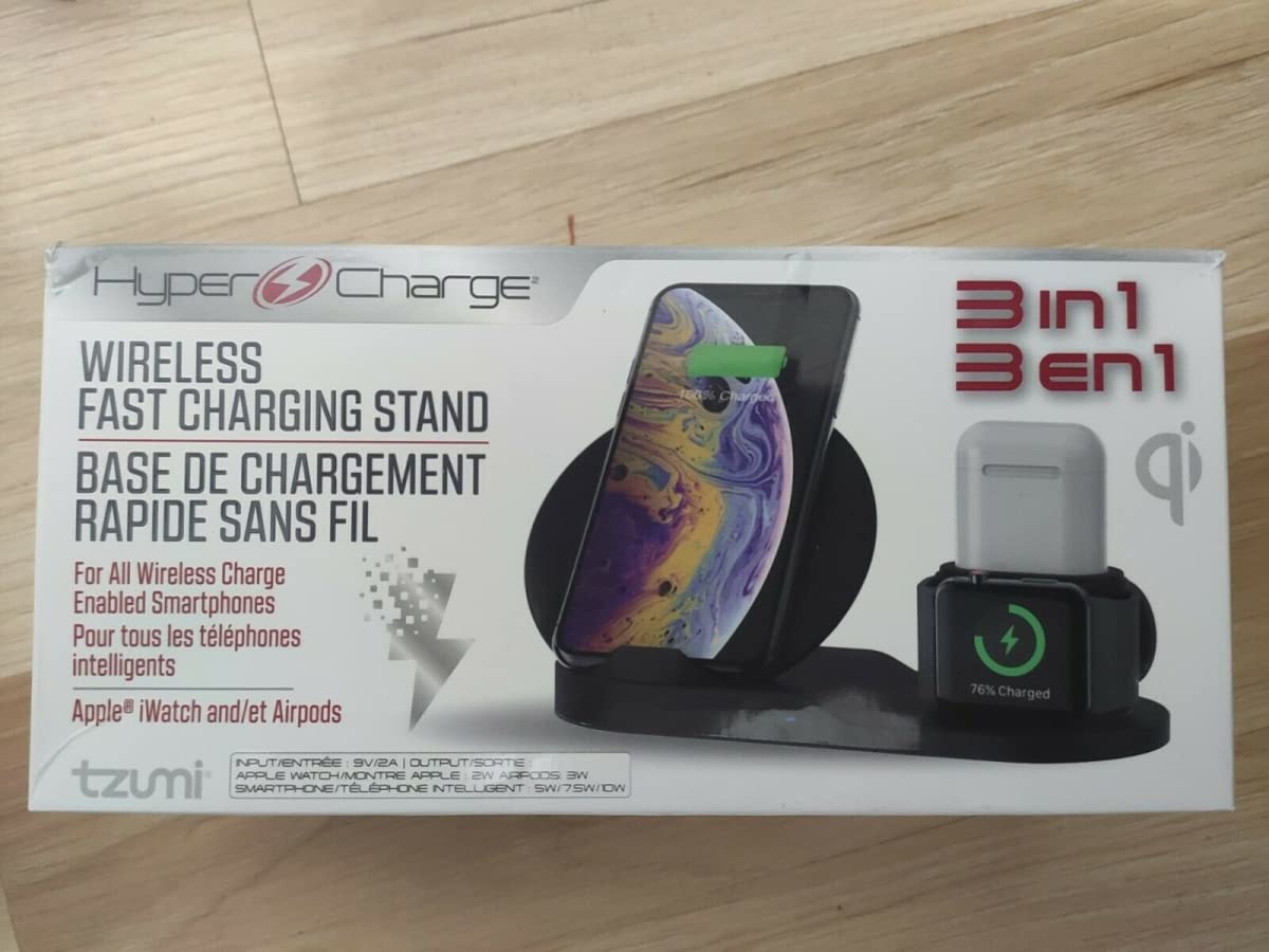 TZUMI 7074 30-in-1 Wireless Fast Charging Station - Multi-Device Charging Hub for iPhone, Android, AirPods & Smartwatches | Perfect for Home, Office & Travel Use