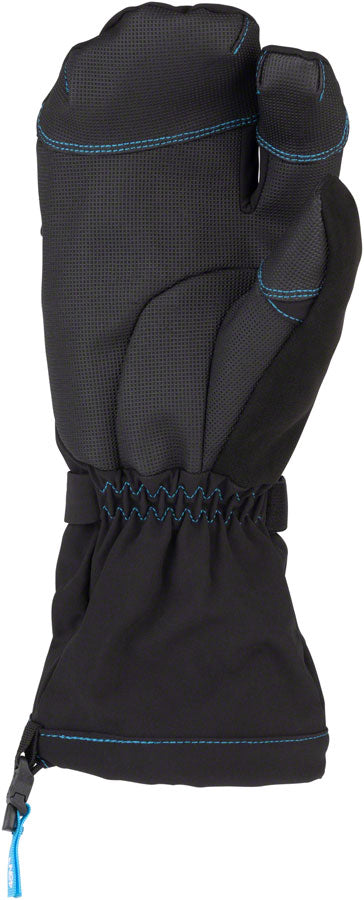 45NRTH 2023 Sturmfist 3 Gloves - Black Lobster Style Winter Cycling Gloves for Men & Women, Large Size, Windproof & Waterproof for Cold Weather Biking, Snowmobiling & Outdoor Activities