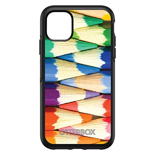 Rainbow Colored Pencils On Black Case