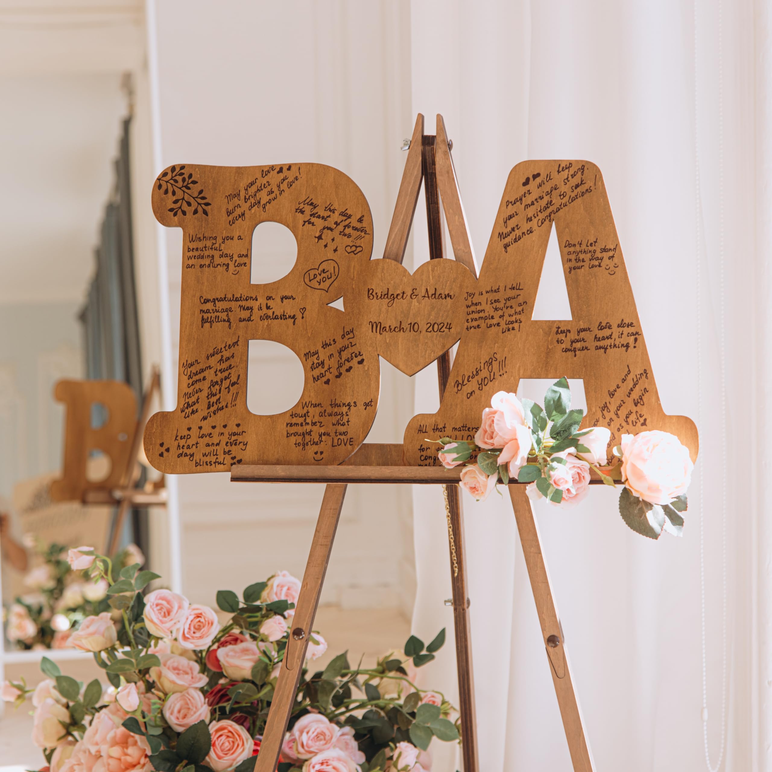 Unique Rustic Wedding Guest Book Alternative - Elegant Baby Shower Guest Book Sign - Perfect for Wedding Reception & Registry - Large Size for Special Events - Ideal for Wedding Decor, Bridal Showers & Anniversary Celebrations
